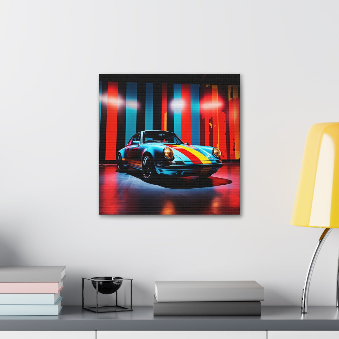 Canvas Gallery Wraps Macro American Flag Porsche 3