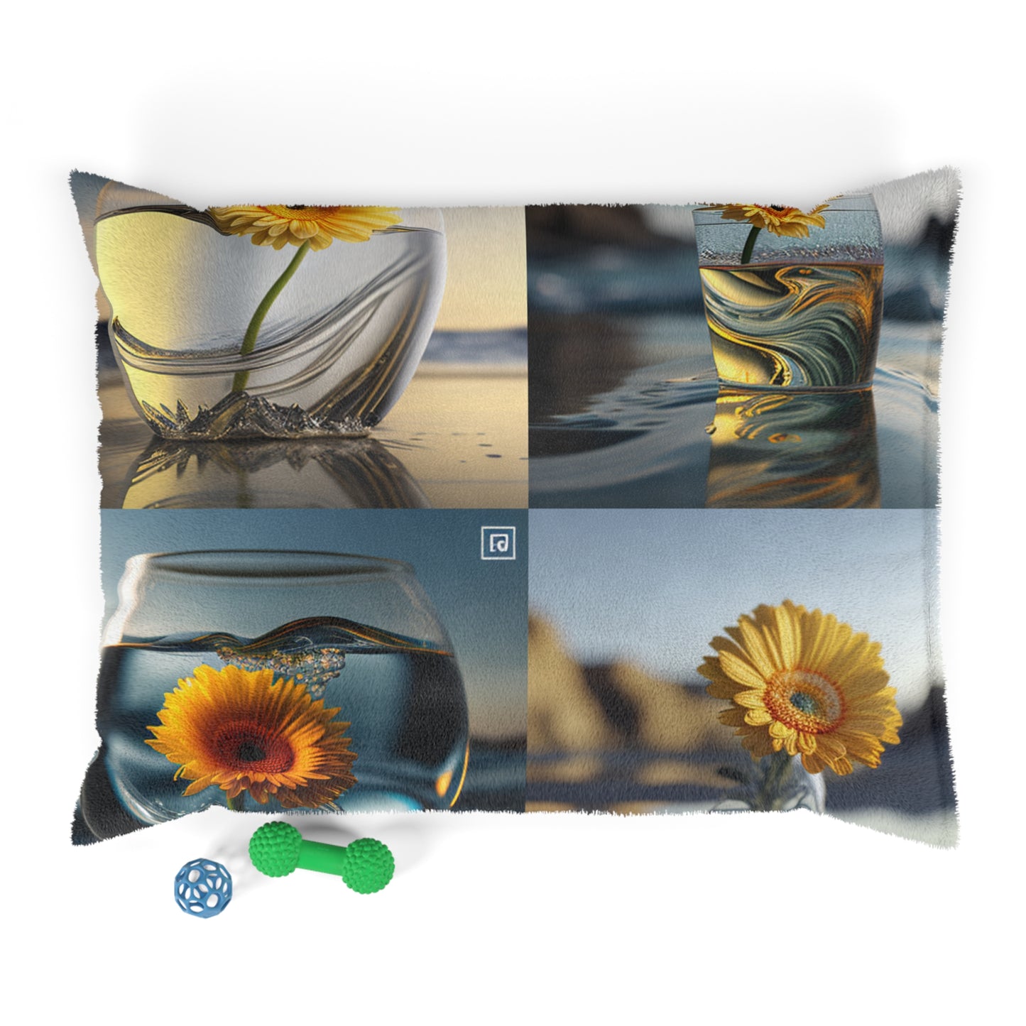 Pet Bed yello Gerbera glass 5