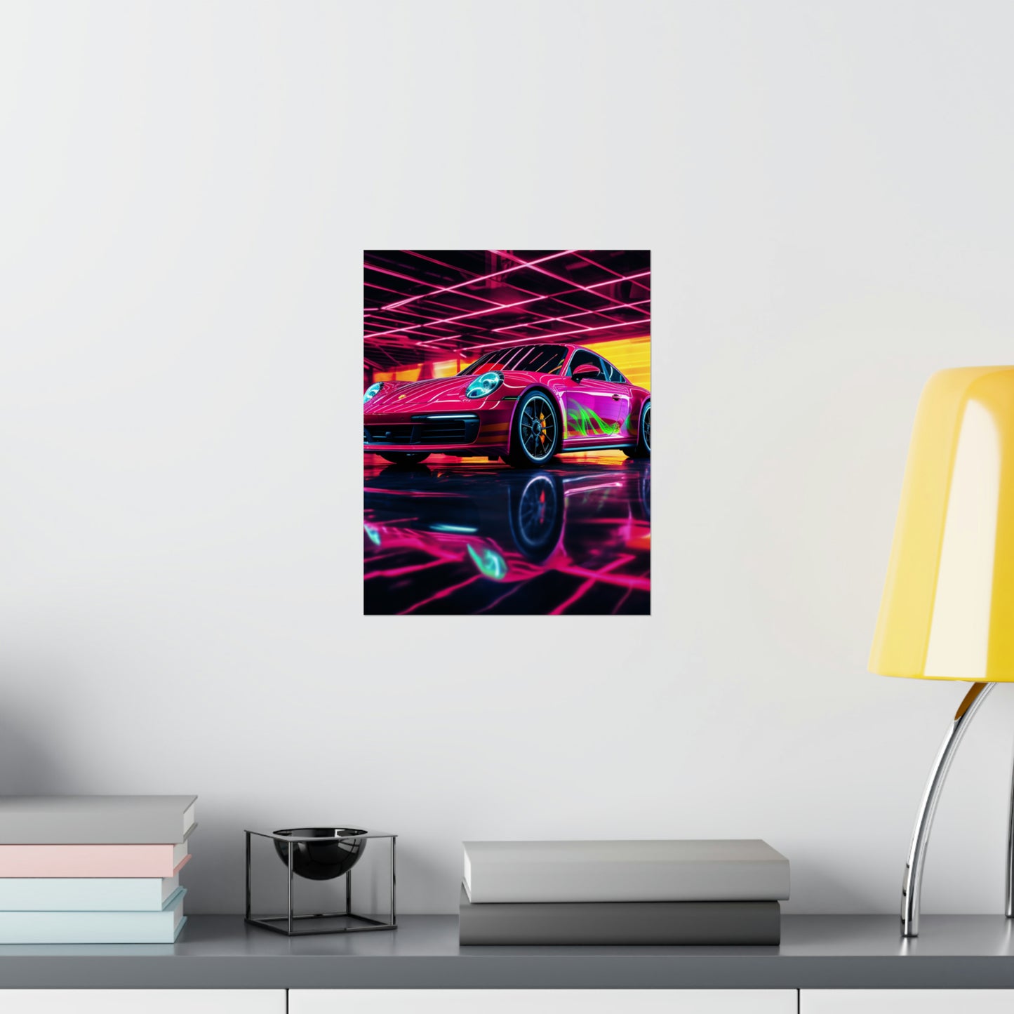 Premium Matte Vertical Posters Macro Porsche 3