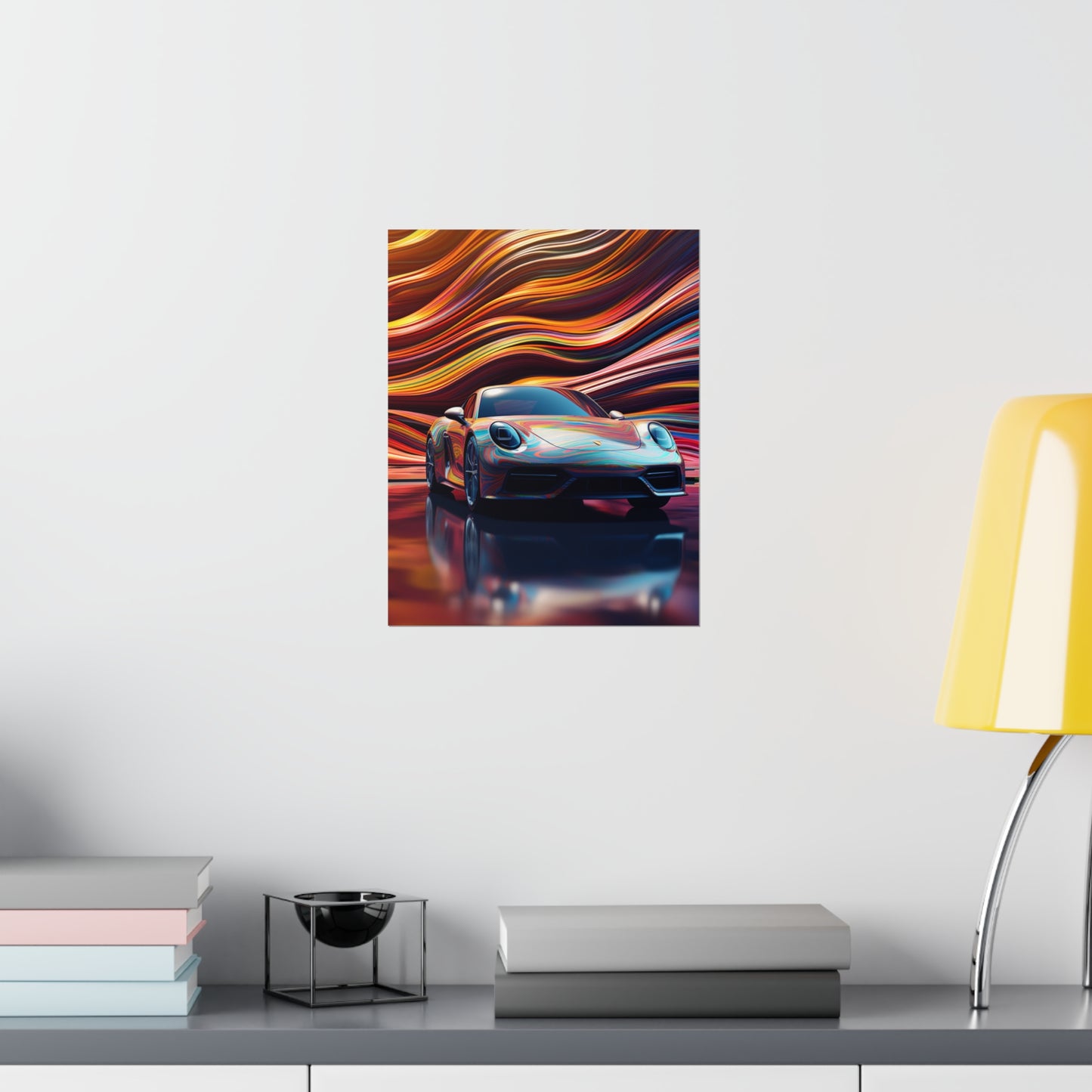 Premium Matte Vertical Posters Porsche Water Fusion 1