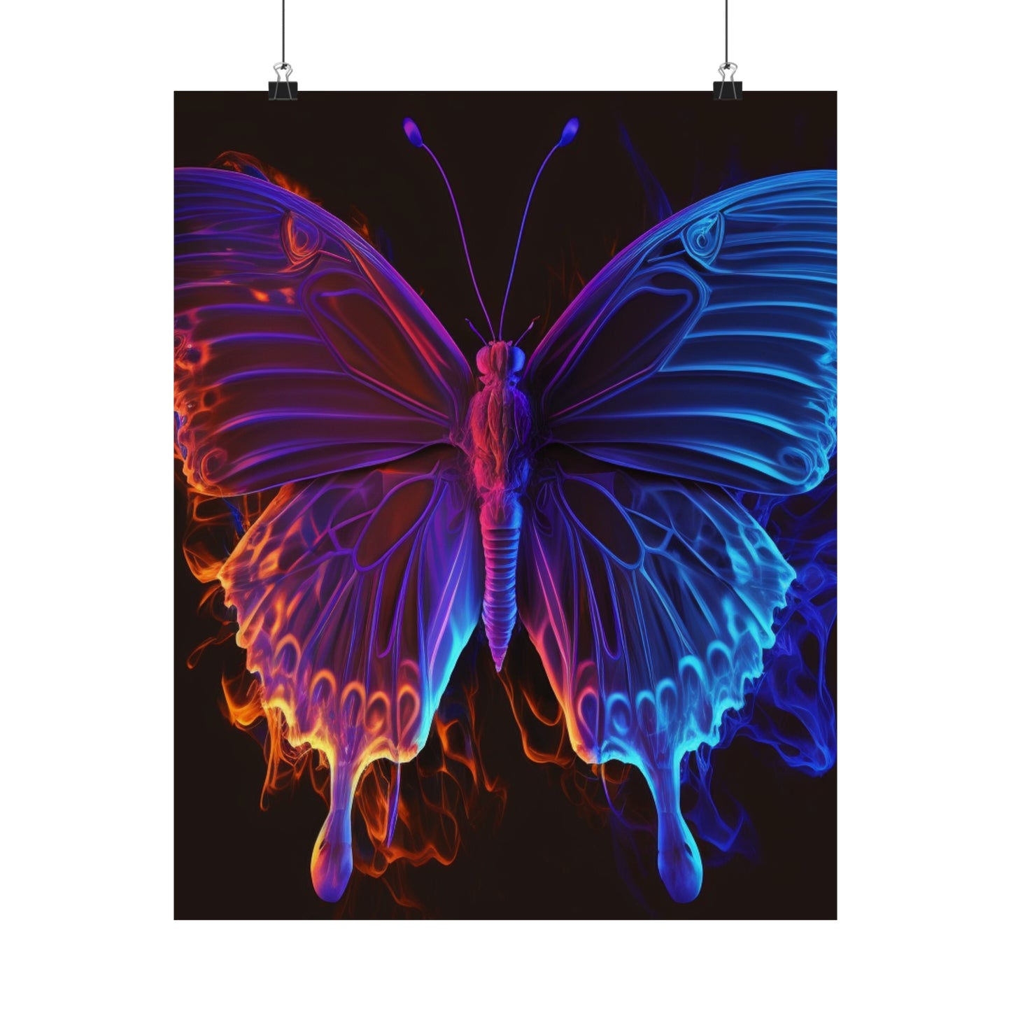 Premium Matte Vertical Posters Thermal Butterfly 1