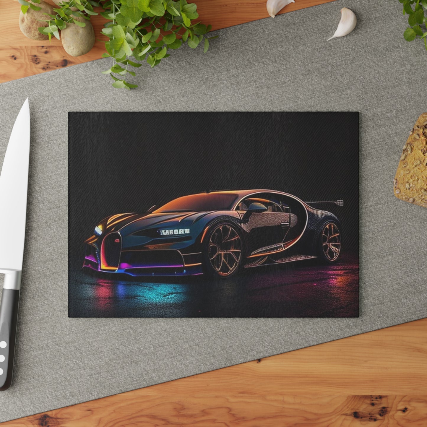 Glass Cutting Board Bugatti Chiron Super 4