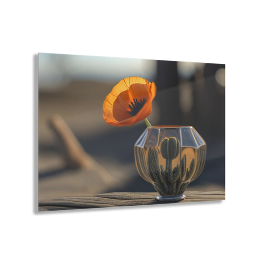 Acrylic Prints Orange Poppy in a Vase 2