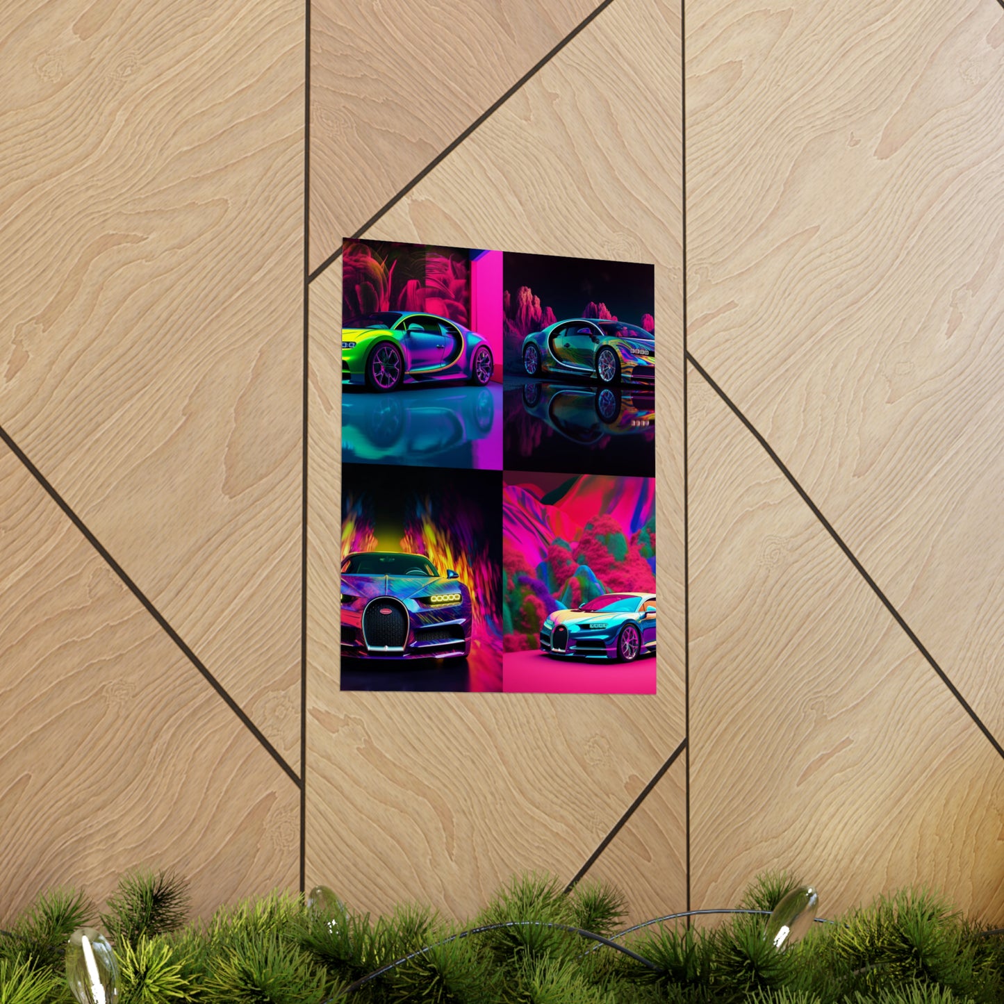 Premium Matte Vertical Posters Florescent Bugatti Flair 5