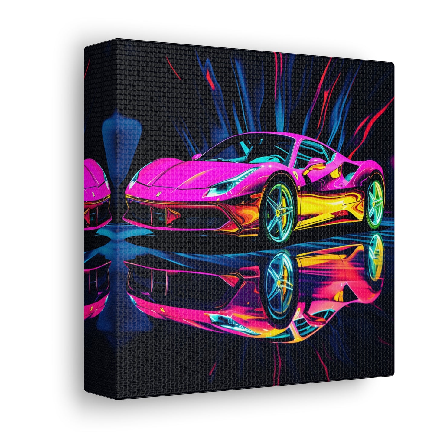 Canvas Gallery Wraps Pink Macro Ferrari 3