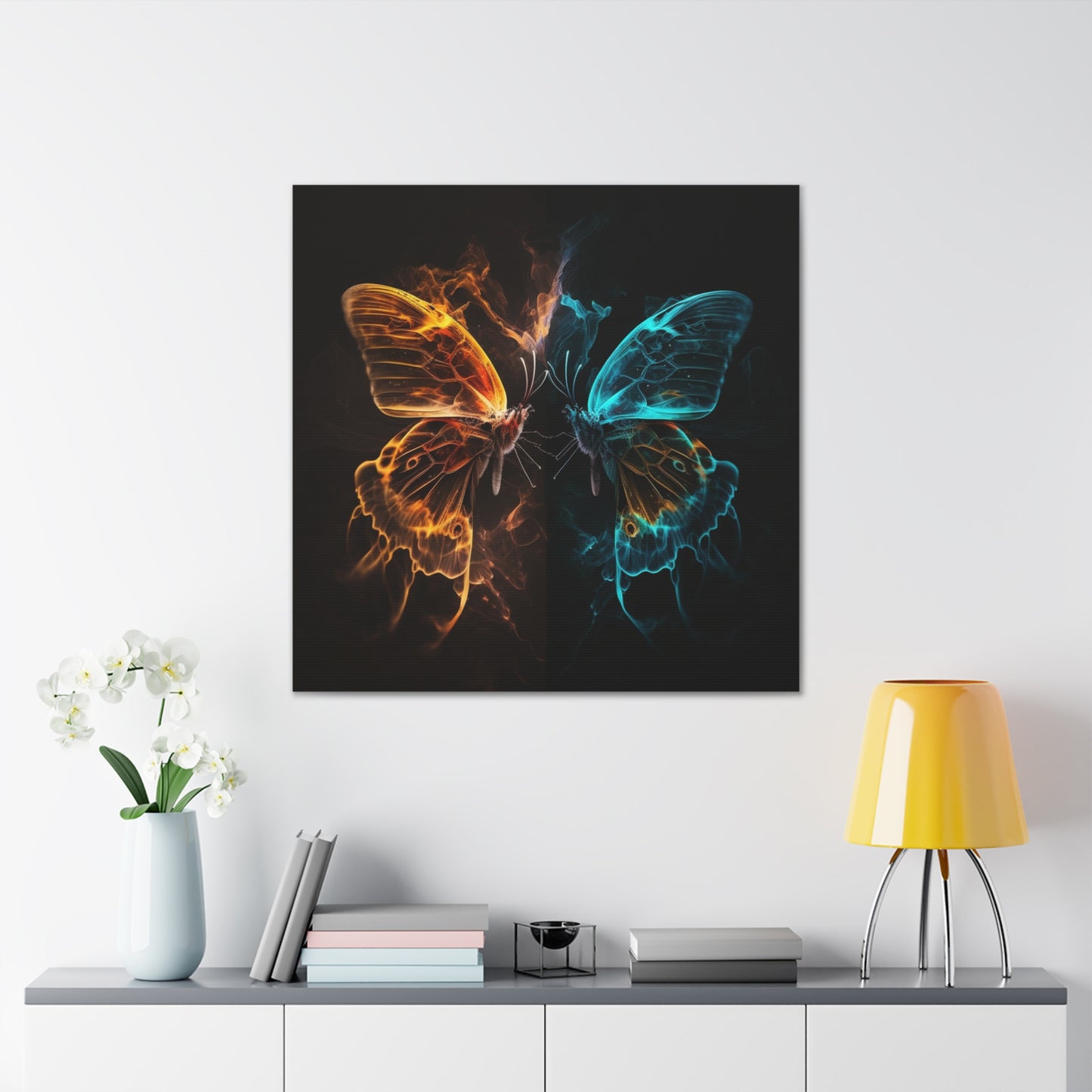 Canvas Gallery Wraps Kiss Neon Butterfly 6