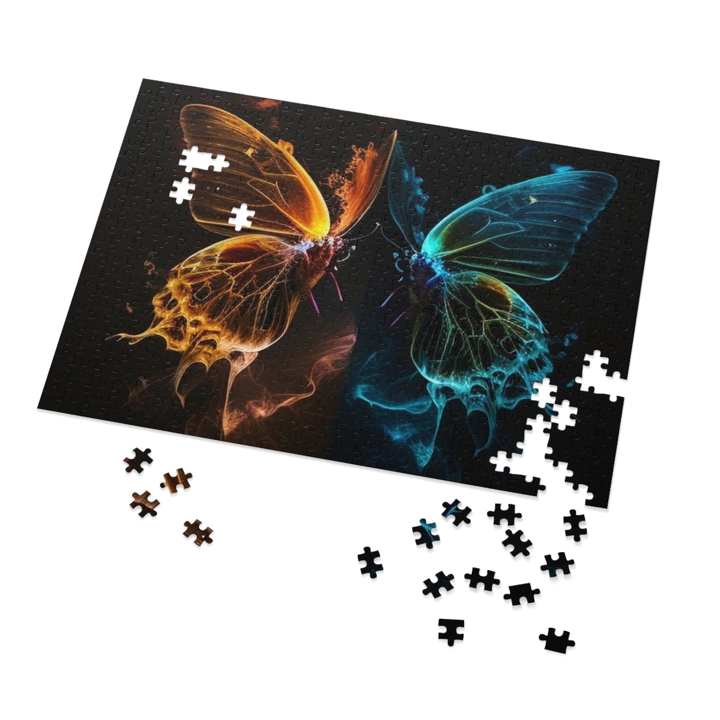 Jigsaw Puzzle (30, 110, 252, 500,1000-Piece) Kiss Neon Butterfly 1