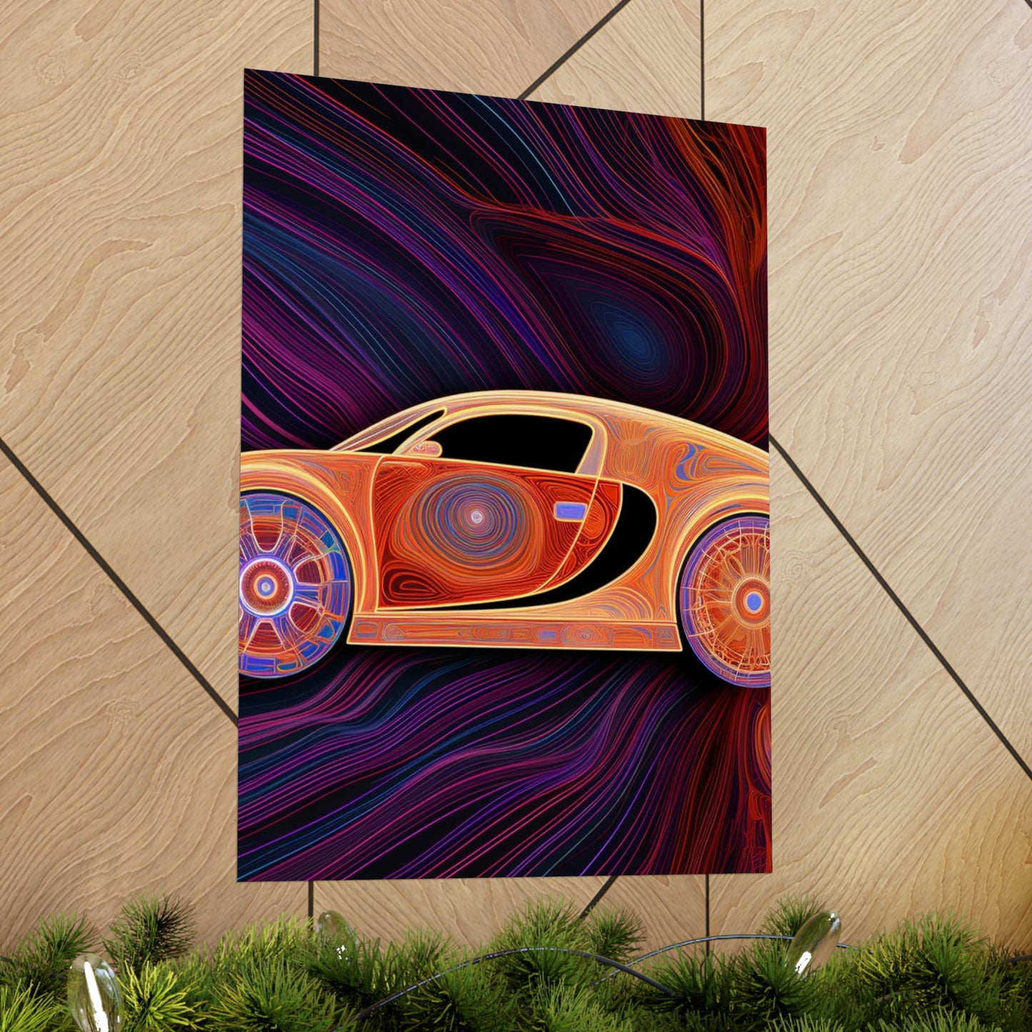 Premium Matte Vertical Posters Bugatti Abstract Concept 2