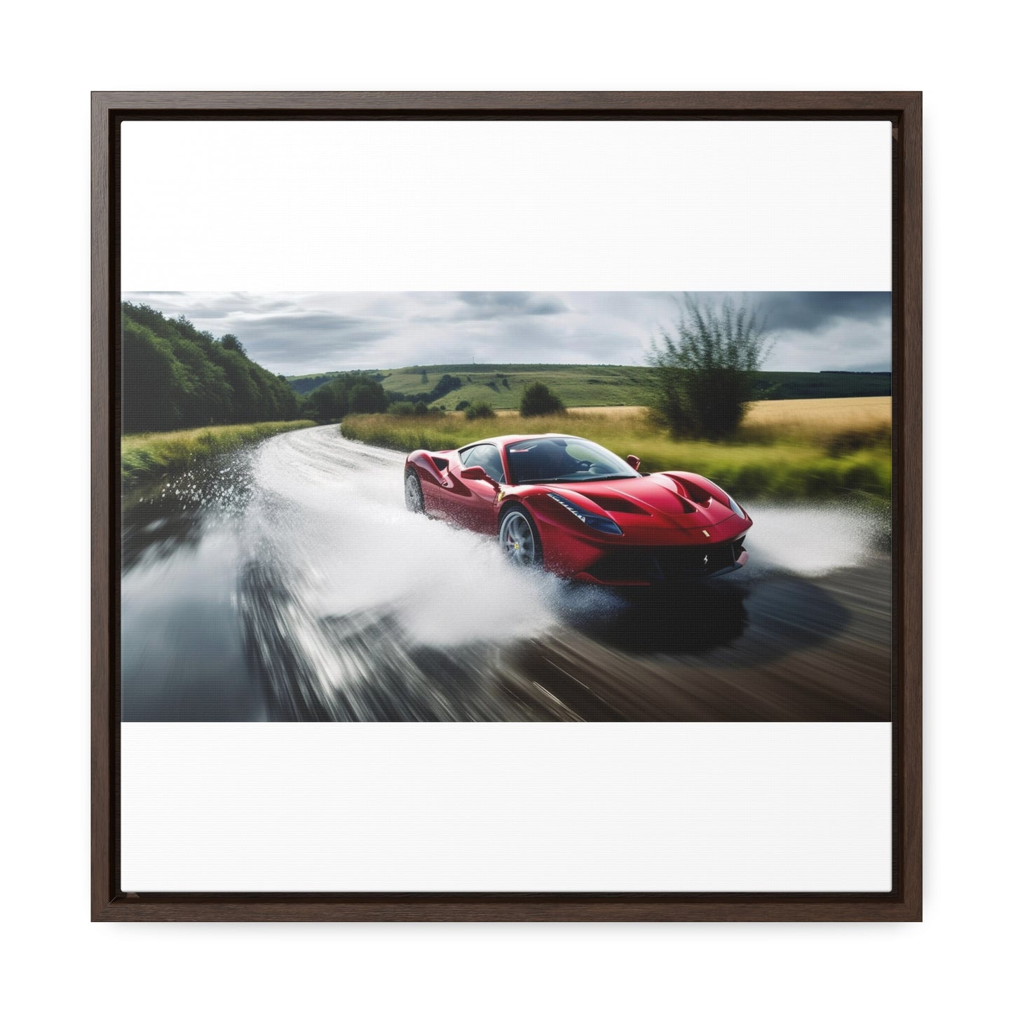 Gallery Canvas Wraps, Square Frame Water Ferrari Splash 4