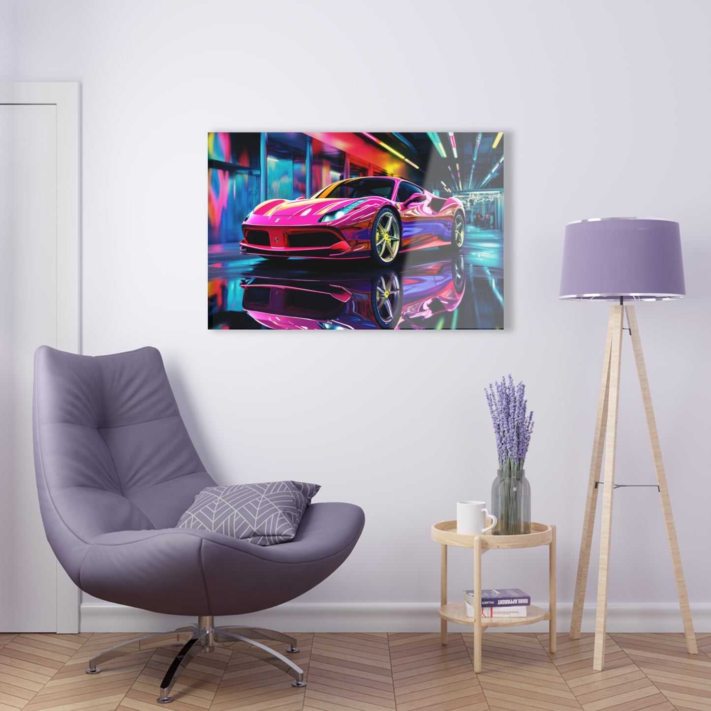 Acrylic Prints Pink Macro Ferrari 4