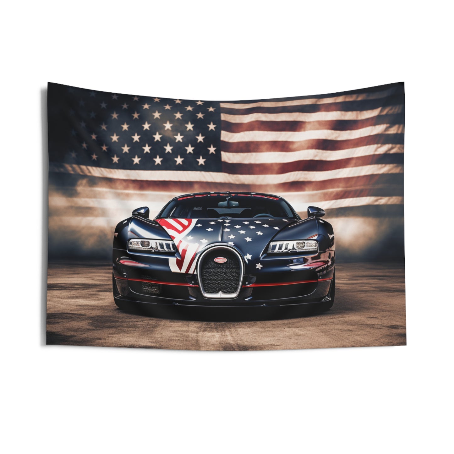Indoor Wall Tapestries Bugatti American Flag 2
