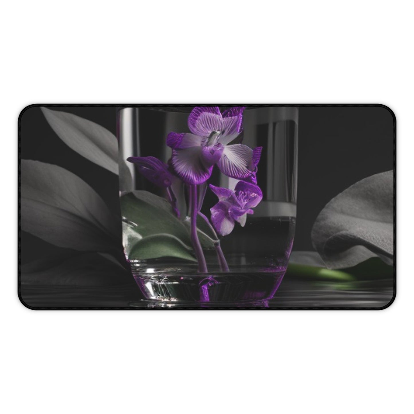 Desk Mat Purple Orchid Glass vase 1