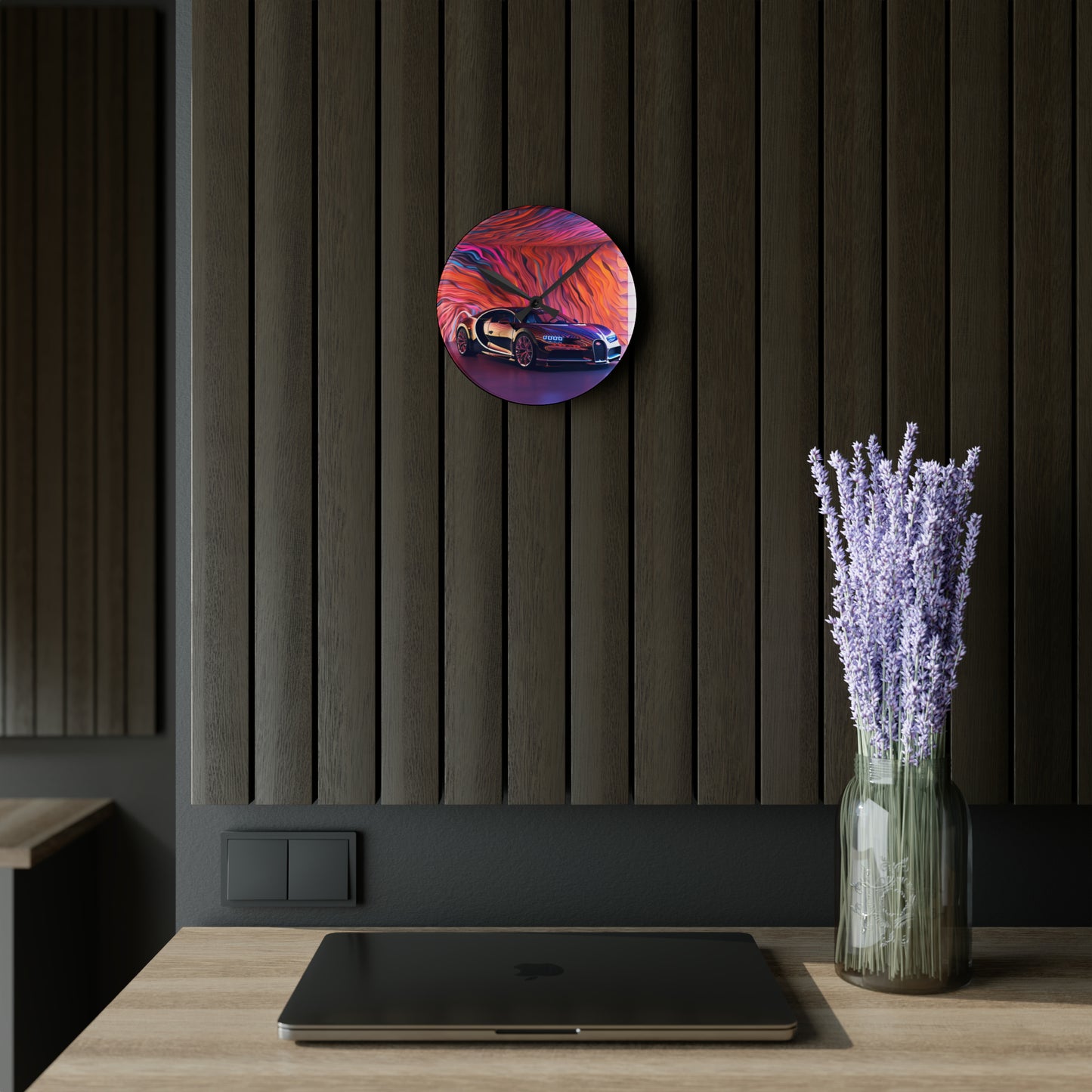 Acrylic Wall Clock Bugatti Abstract Flair 4