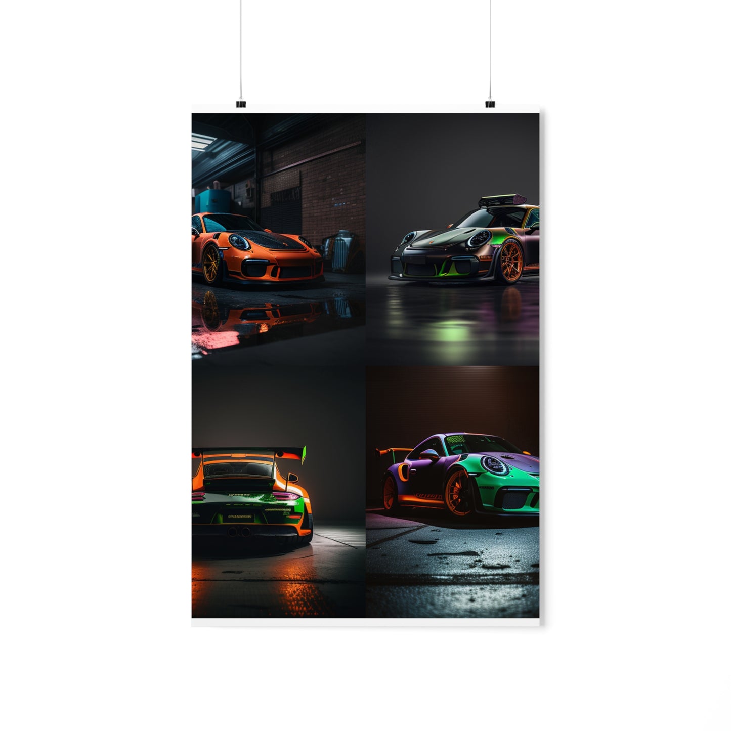 Premium Matte Vertical Posters Porsche Color 5