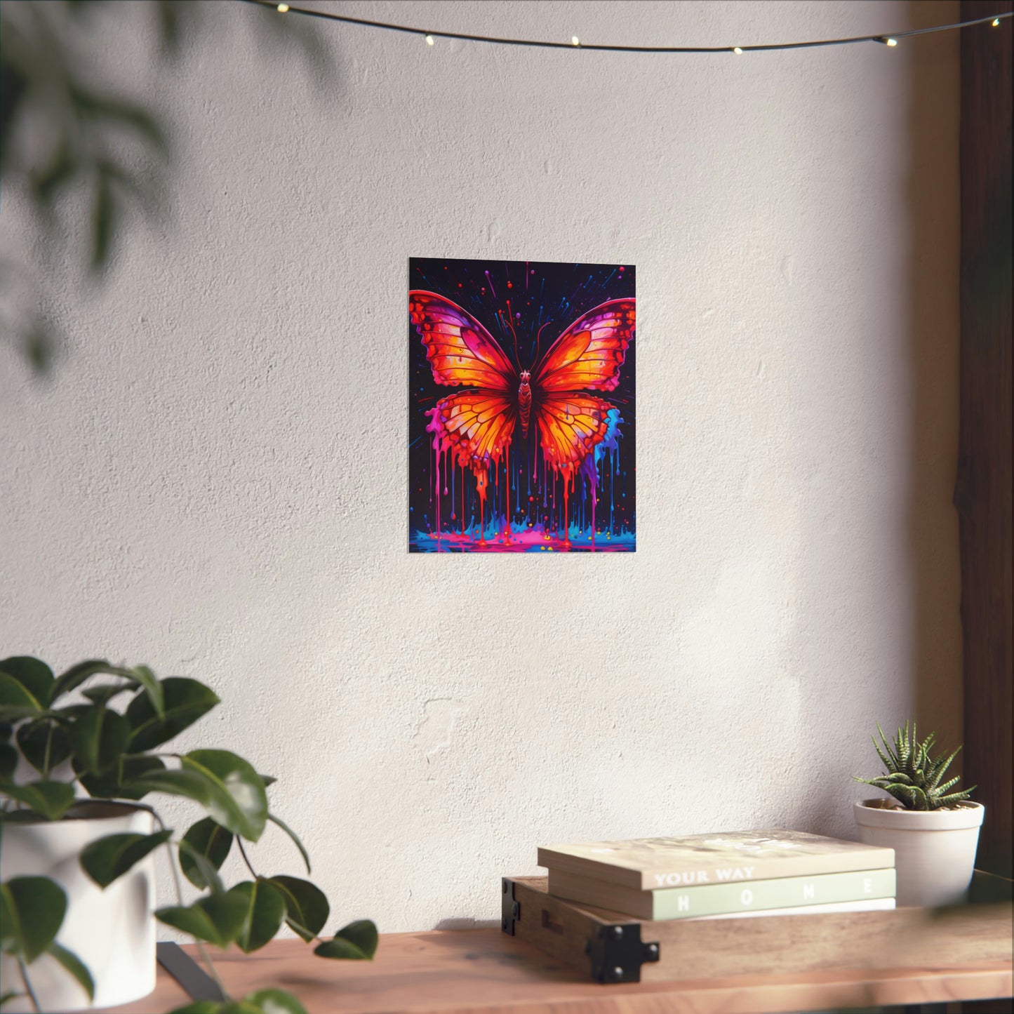 Premium Matte Vertical Posters Pink Butterfly Flair 4