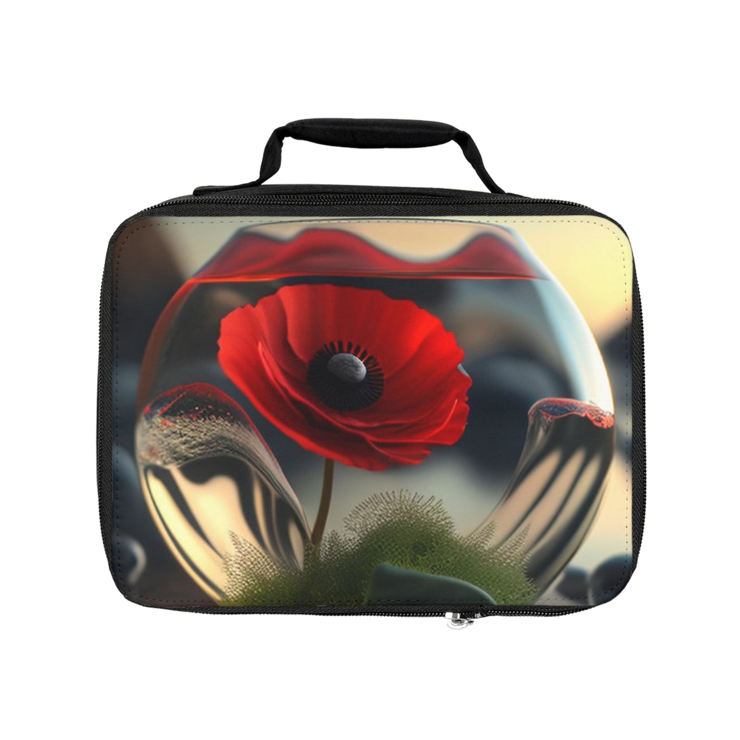 Lunch Bag Red Anemone in a Vase 3