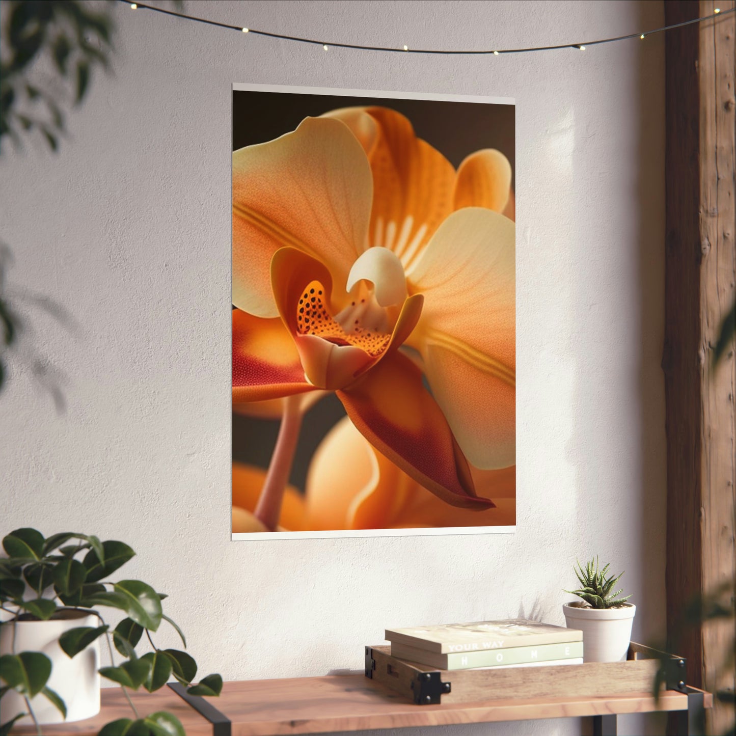 Premium Matte Vertical Posters Orange Orchid 3