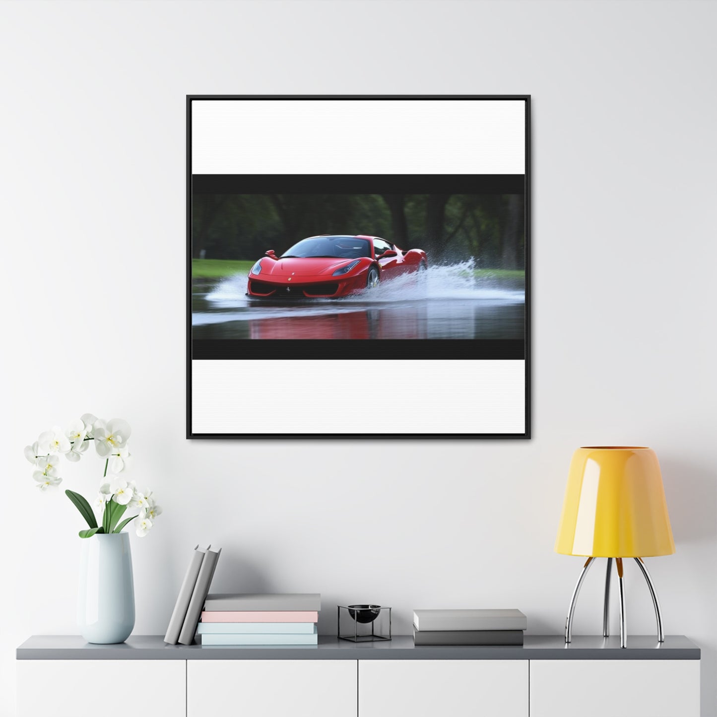 Gallery Canvas Wraps, Square Frame Water Ferrari Splash 2