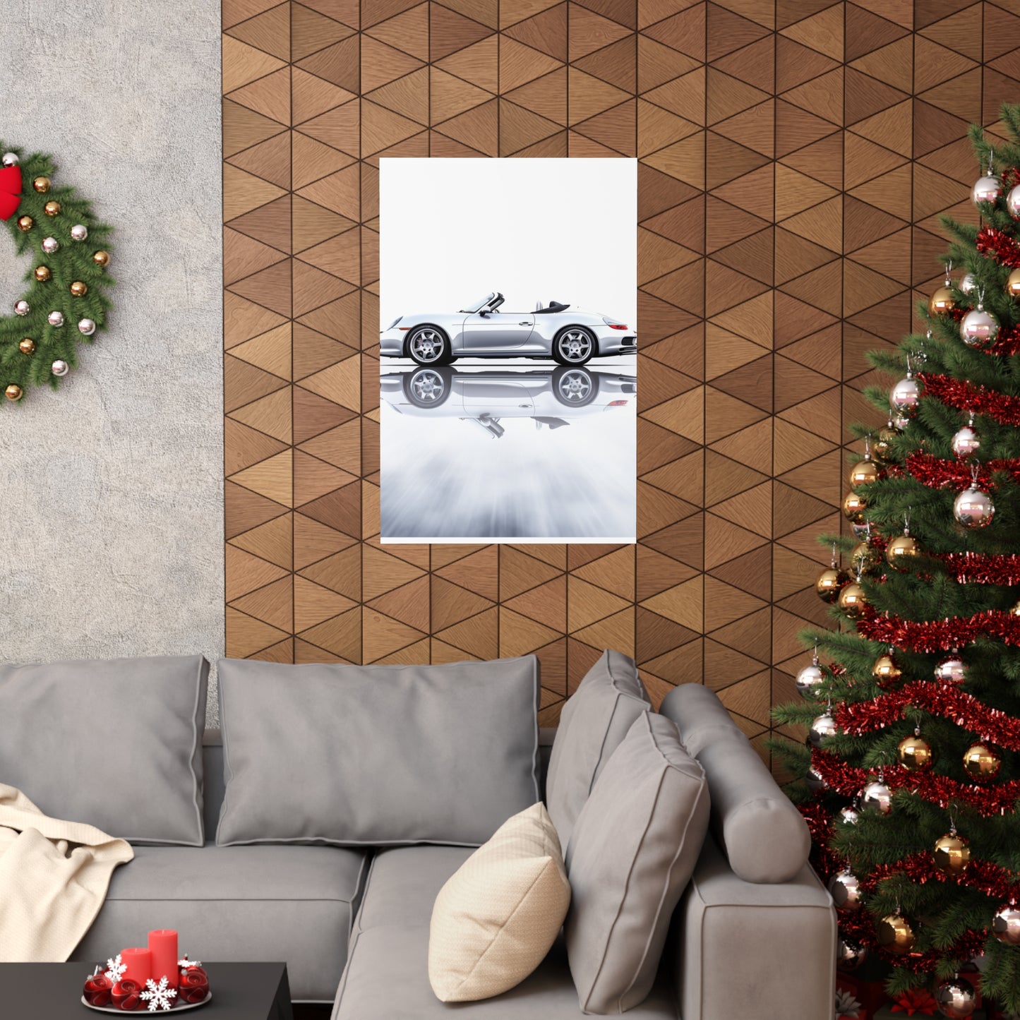 Premium Matte Vertical Posters 911 Speedster on water 3