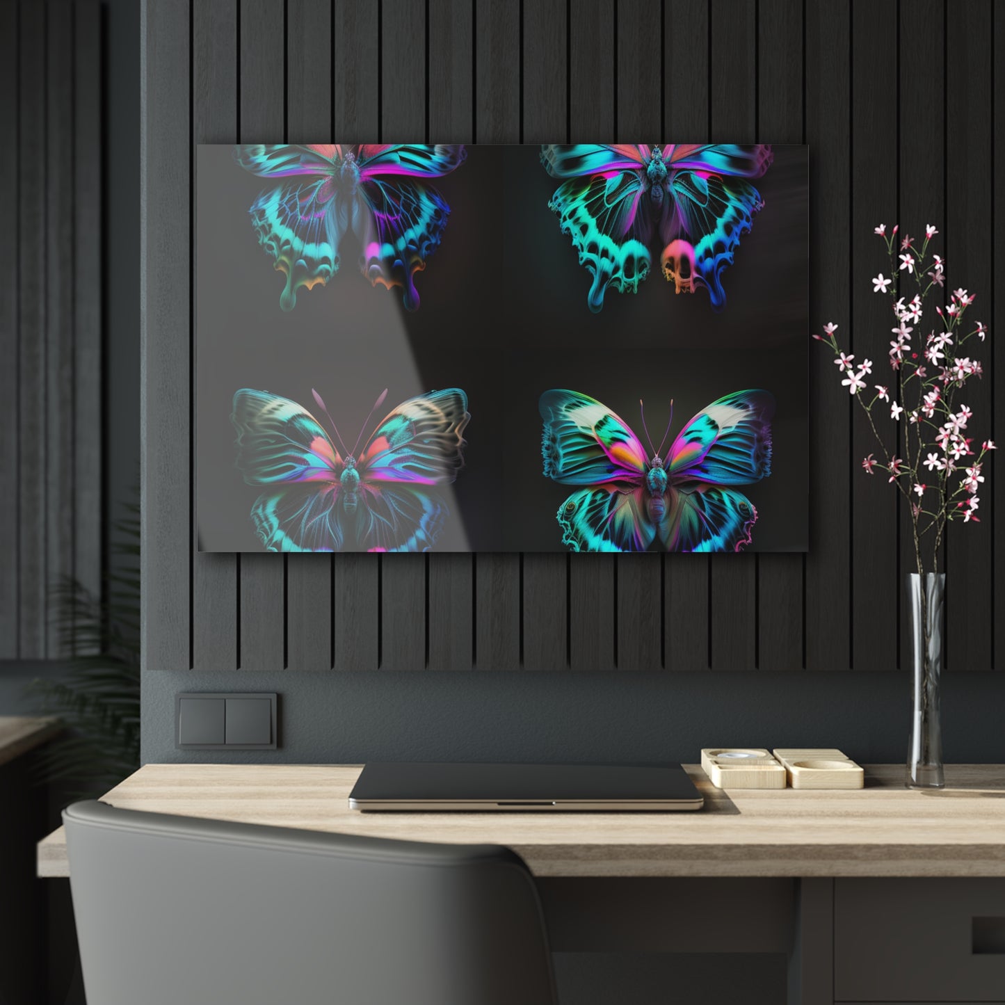 Acrylic Prints Neon Butterfly Fusion 5