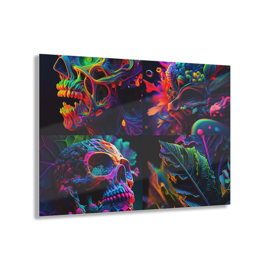 Acrylic Prints Florescent Skull Death 5