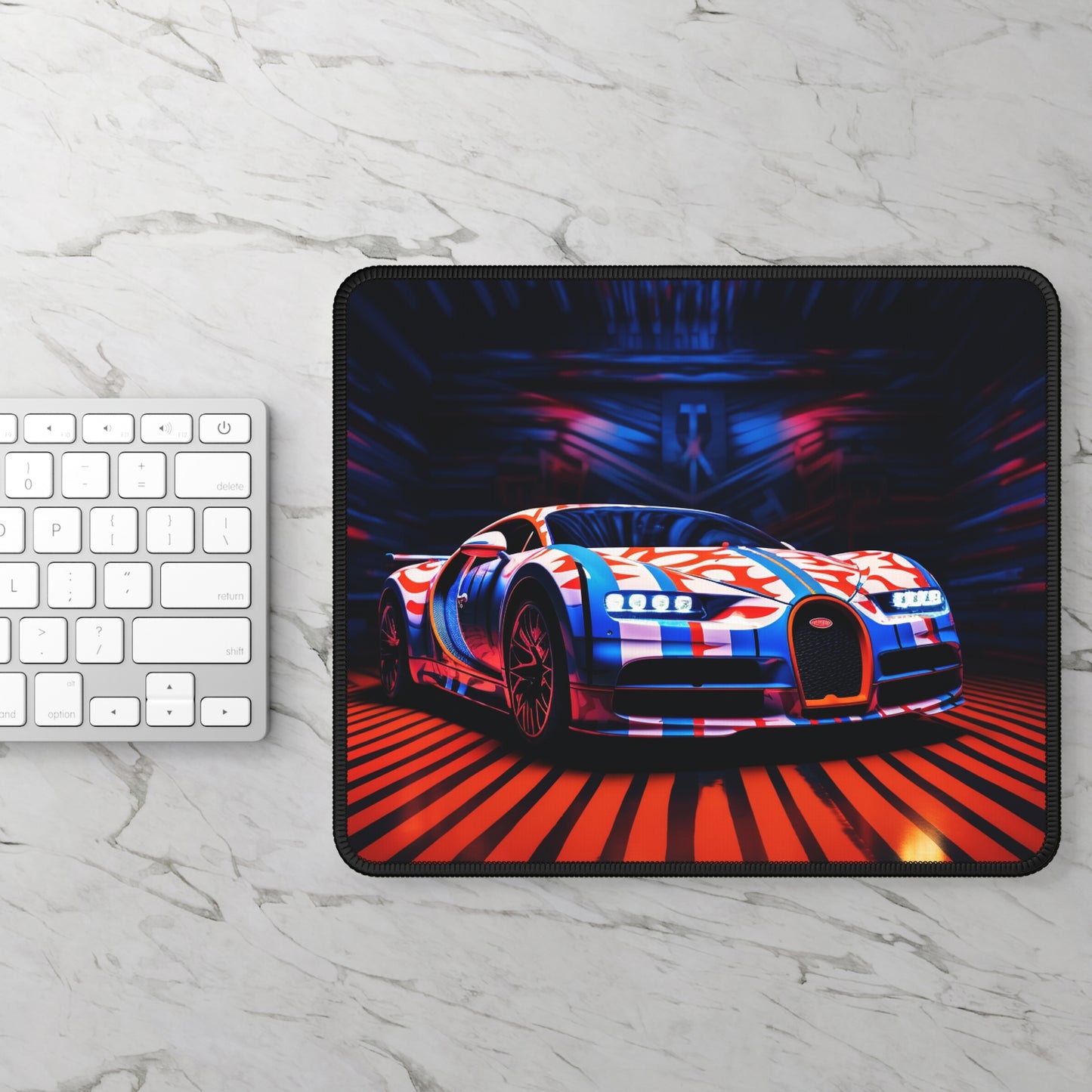 Gaming Mouse Pad  Macro Bugatti American Flag 1