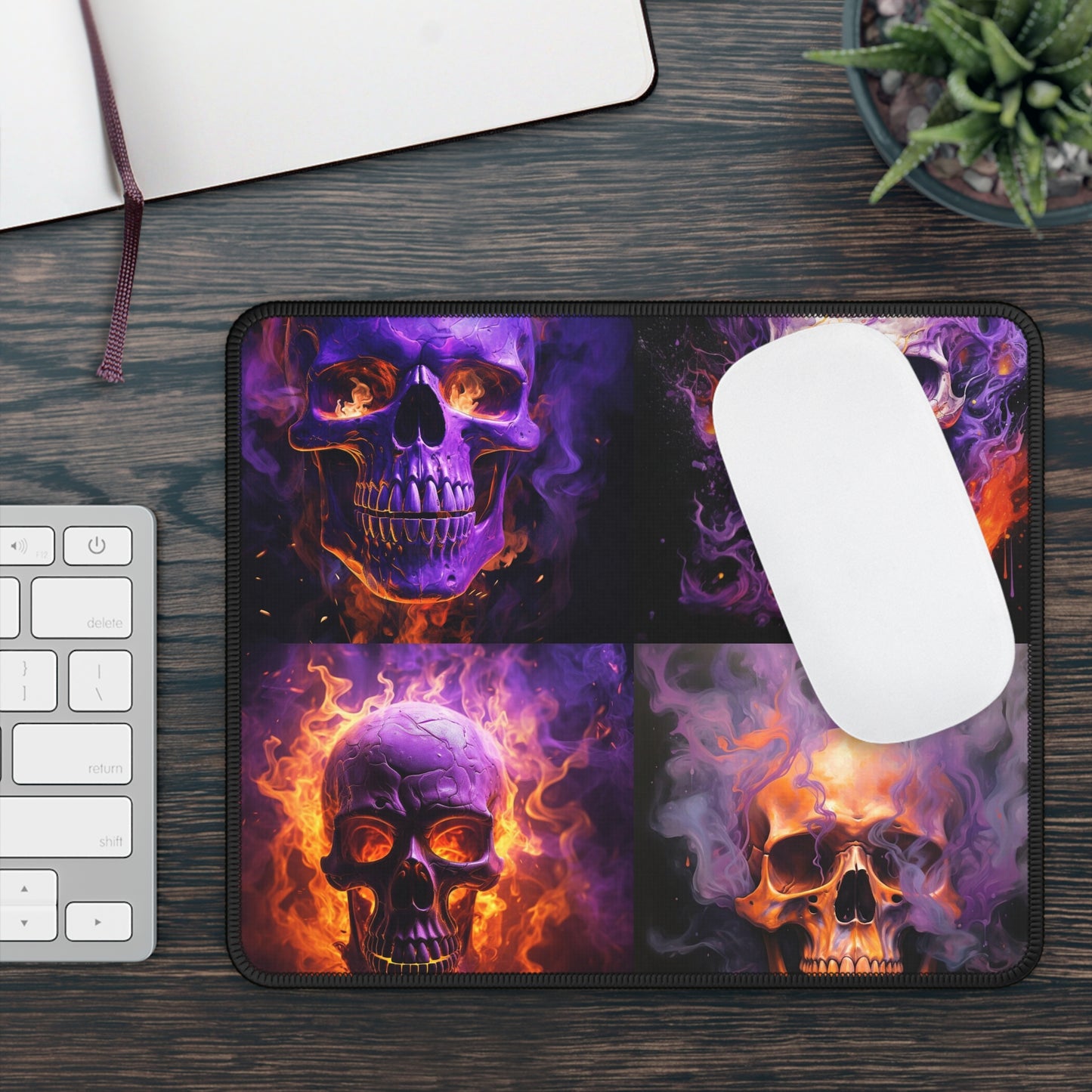 Gaming Mouse Pad  Skull Flames 5