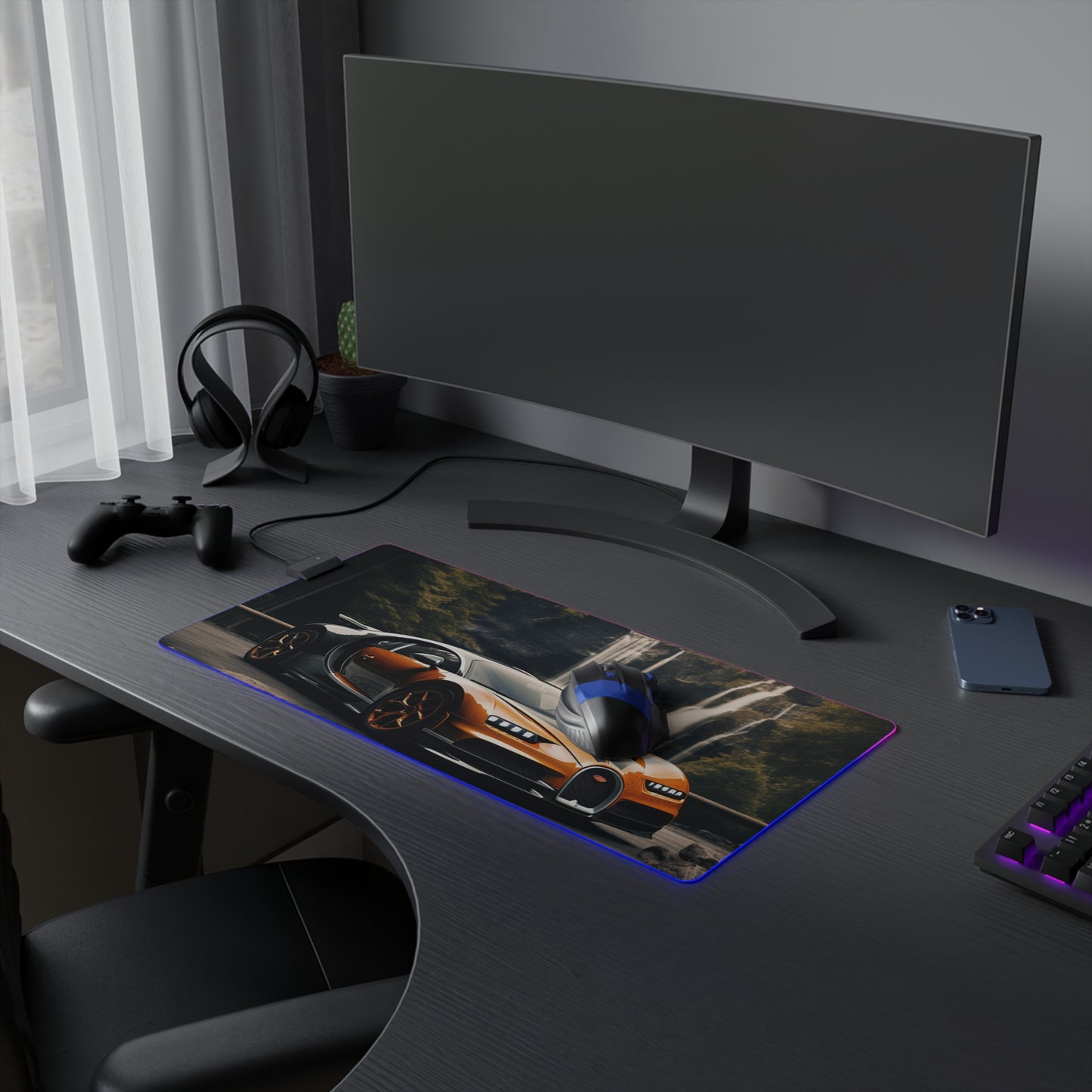 LED Gaming Mouse Pad Bugatti Waterfall 3