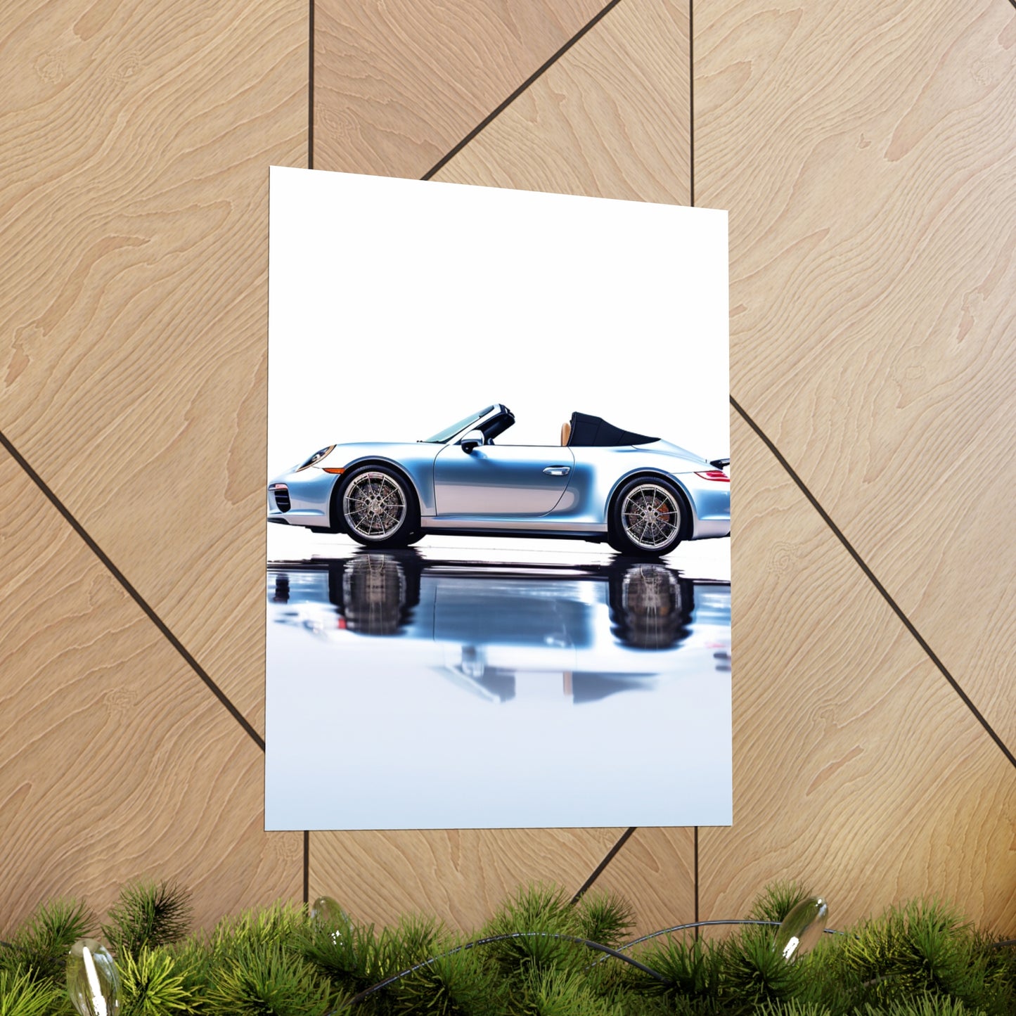 Premium Matte Vertical Posters 911 Speedster on water 1