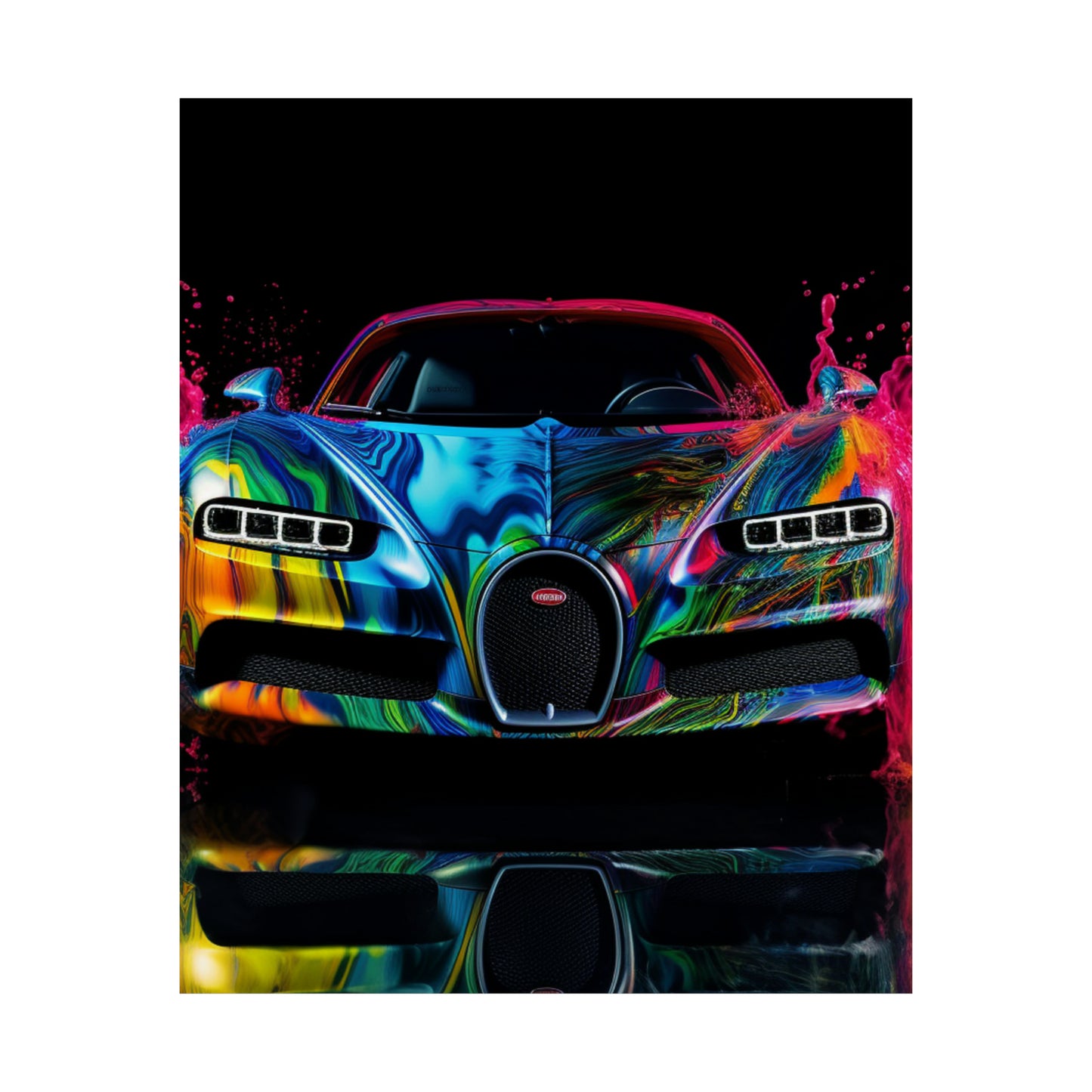 Premium Matte Vertical Posters Bugatti Water 4