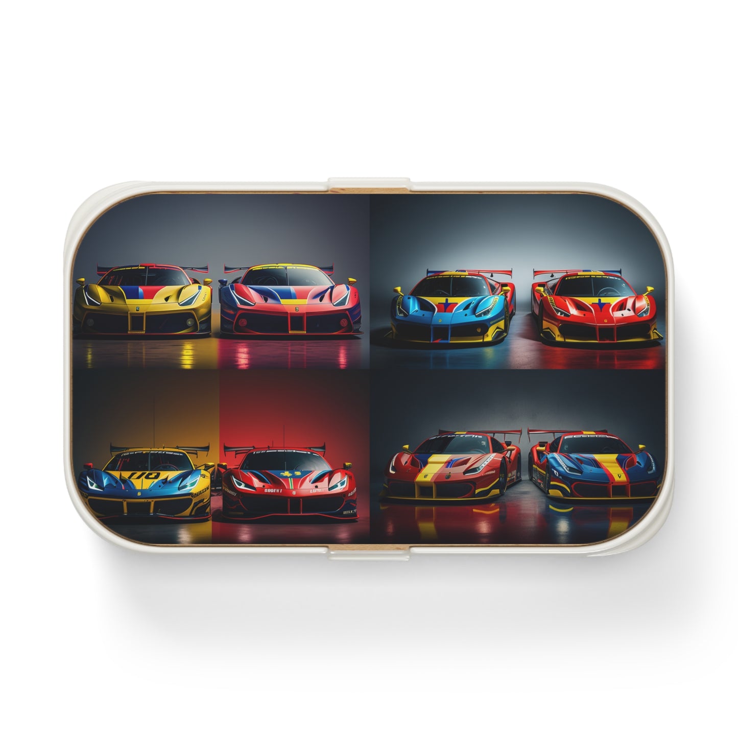Bento Lunch Box Ferrari Red Blue 5