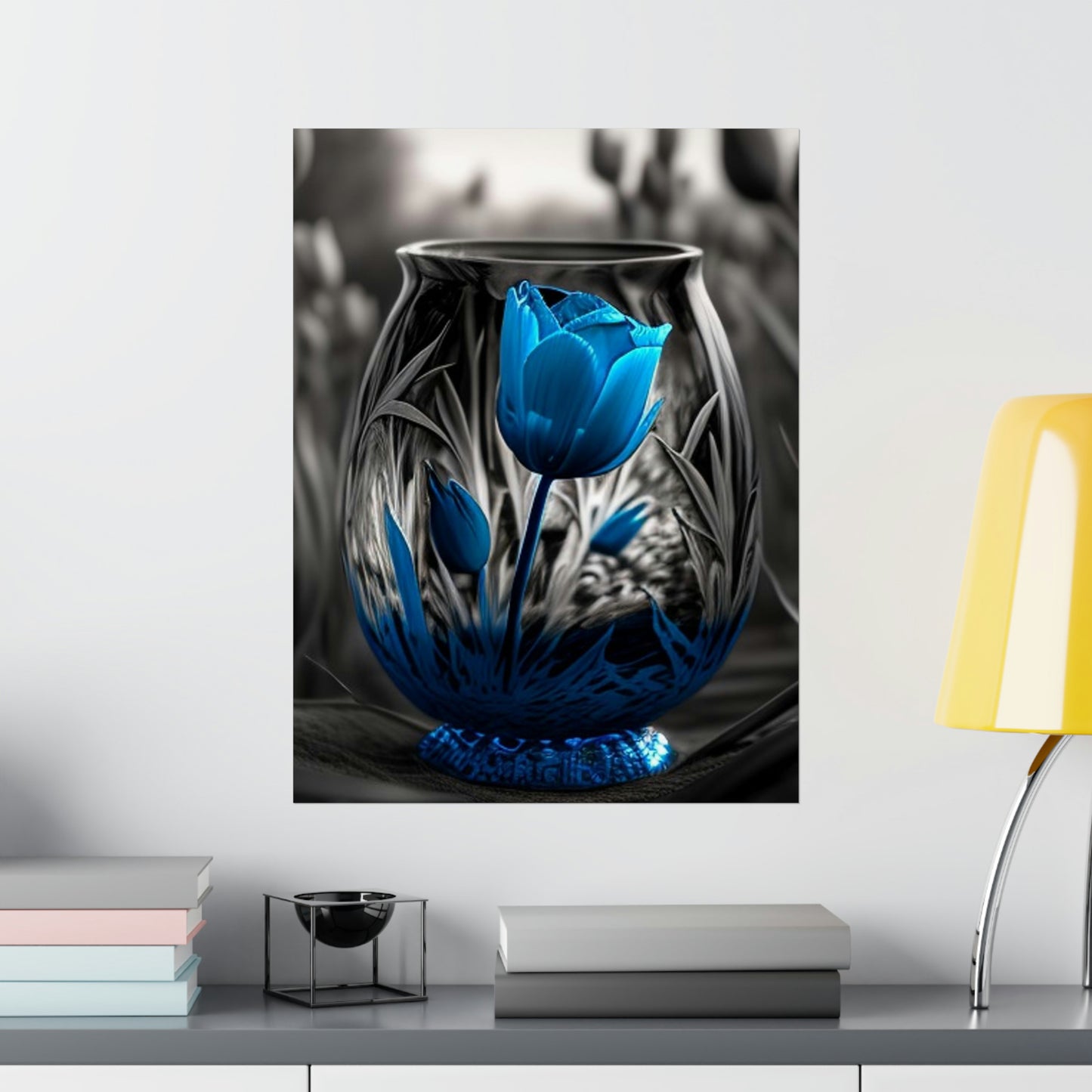 Premium Matte Vertical Posters Tulip Blue 3