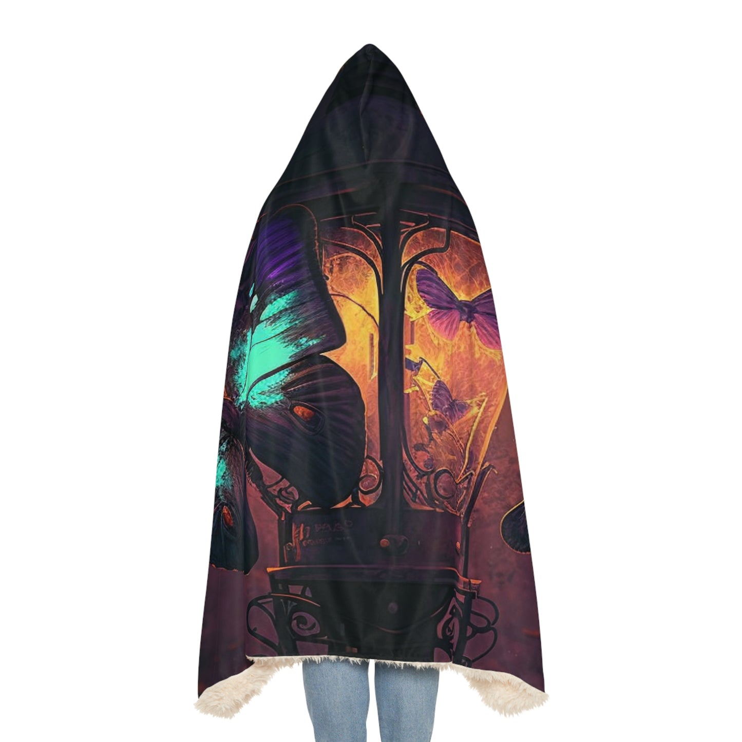 Snuggle Hooded Blanket Street Light Butterfly 4