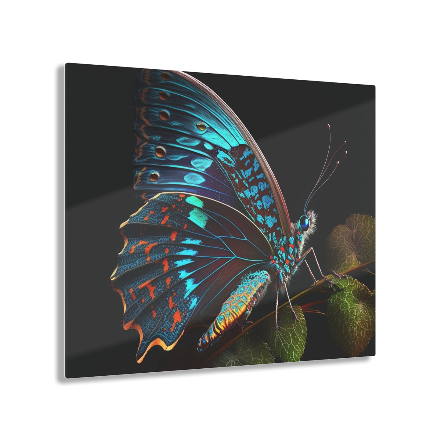 Acrylic Prints Hue Neon Butterfly 2