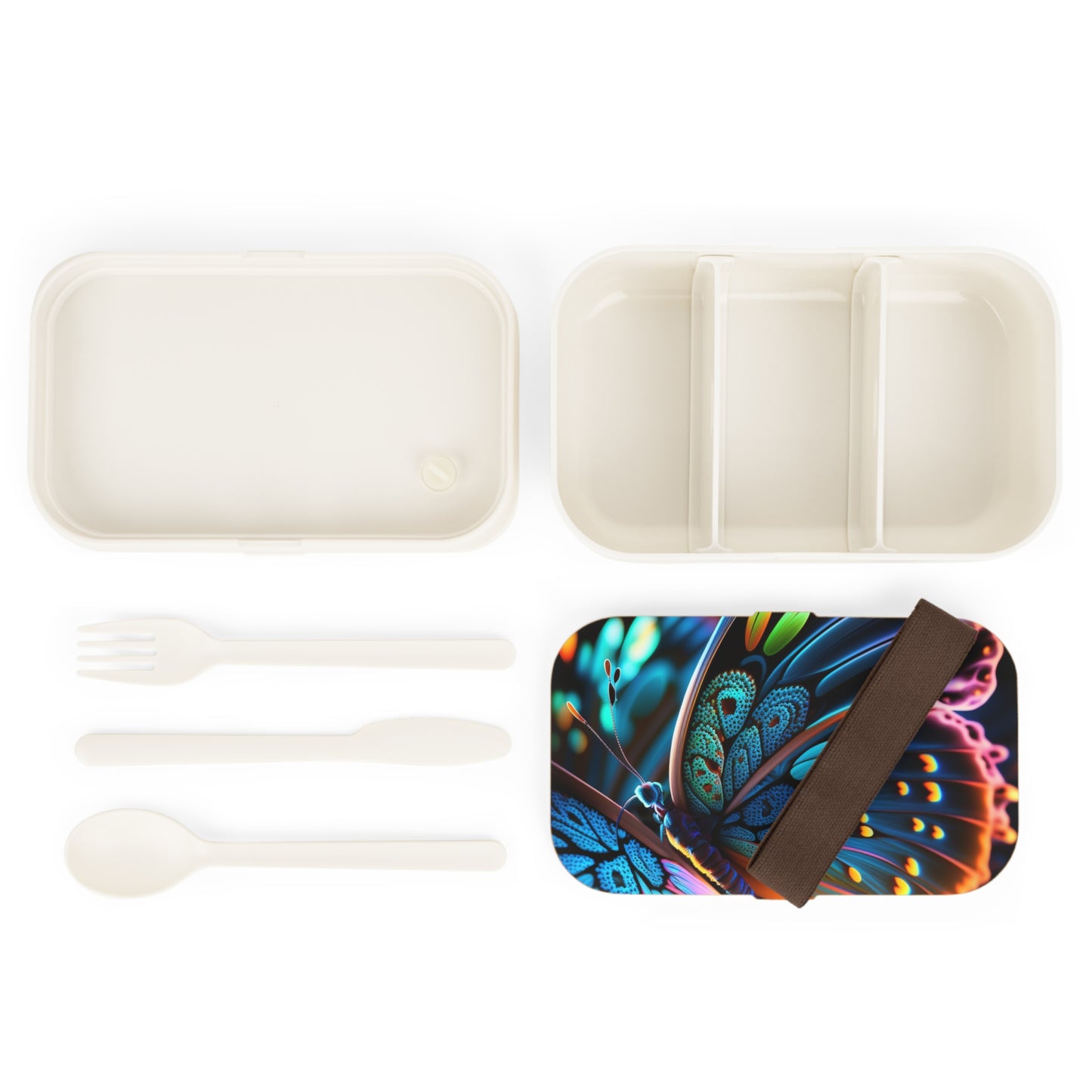 Bento Lunch Box Neon Butterfly Macro 2