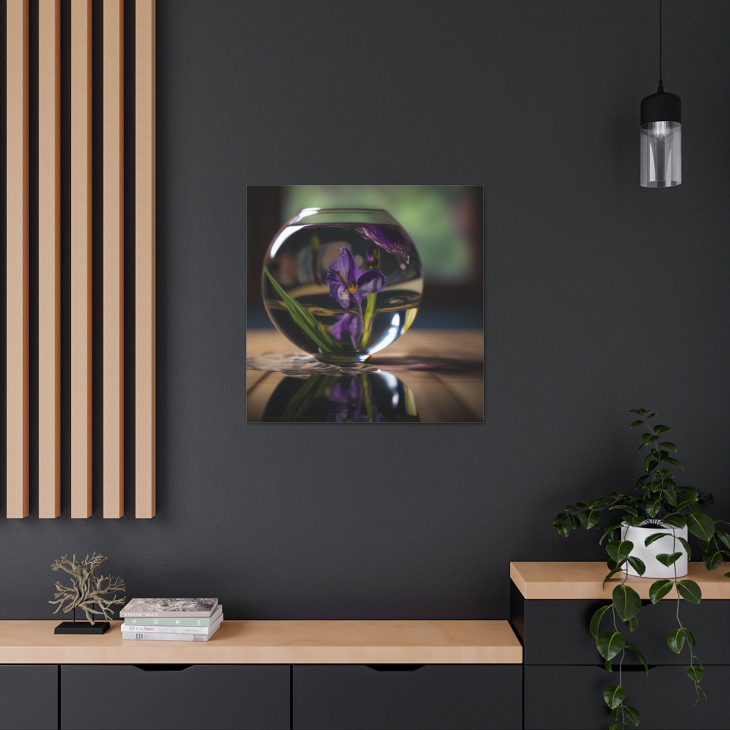 Canvas Gallery Wraps Purple Iris in a vase 1