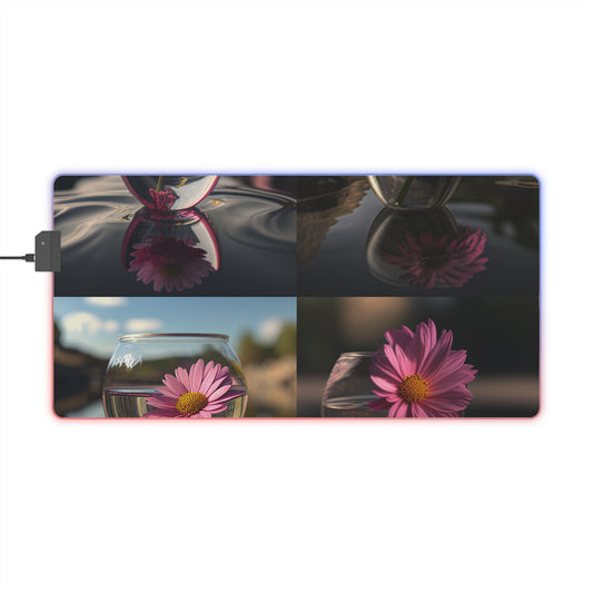 LED Gaming Mouse Pad Pink Daisy 5