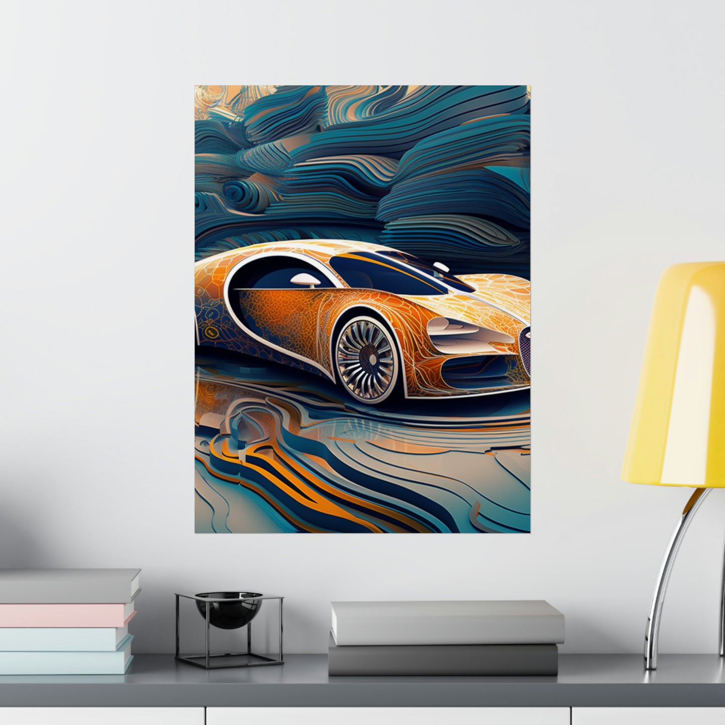 Premium Matte Vertical Posters Bugatti Abstract Flair 1