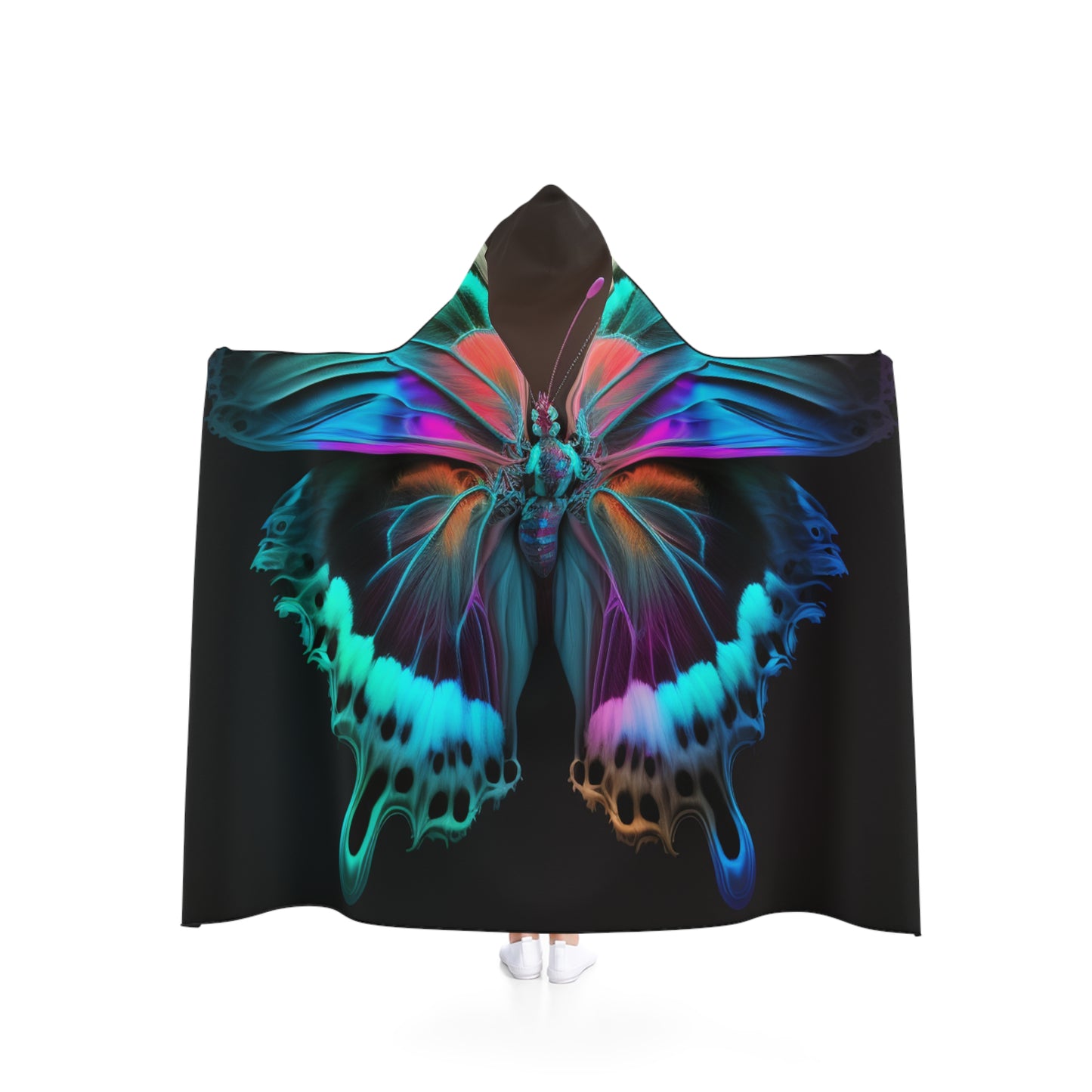 Hooded Blanket Raw Hyper Color Butterfly 2