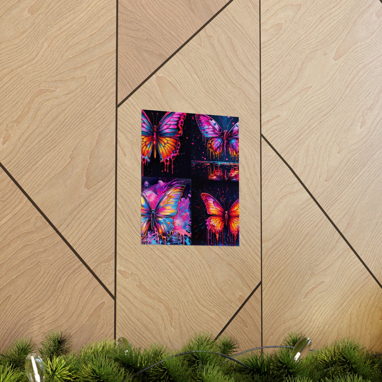 Premium Matte Vertical Posters Pink Butterfly Flair 5