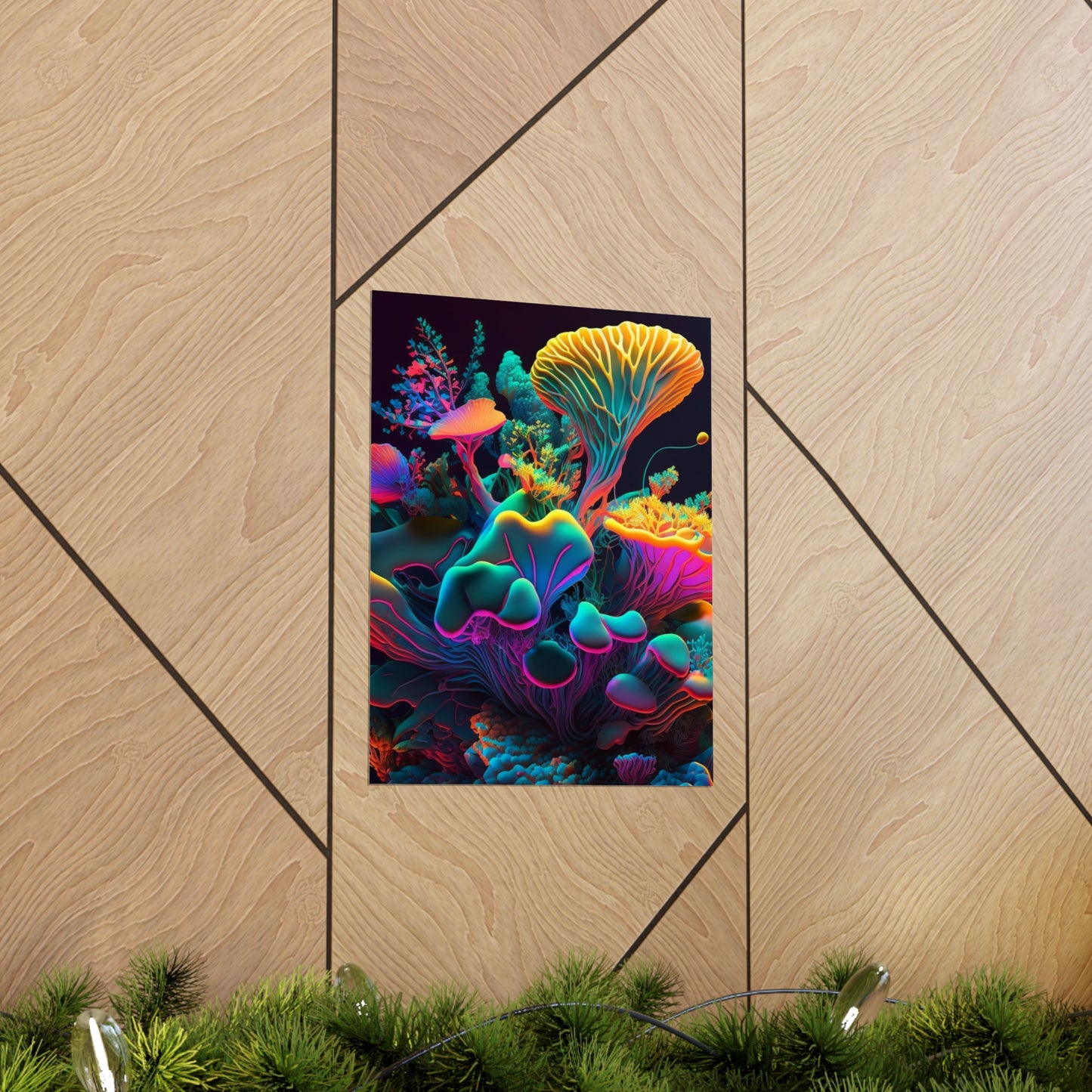 Premium Matte Vertical Posters Macro Coral Reef 1