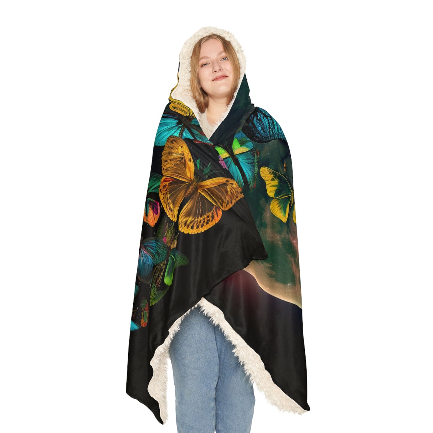 Snuggle Hooded Blanket Moon Butterfly 2