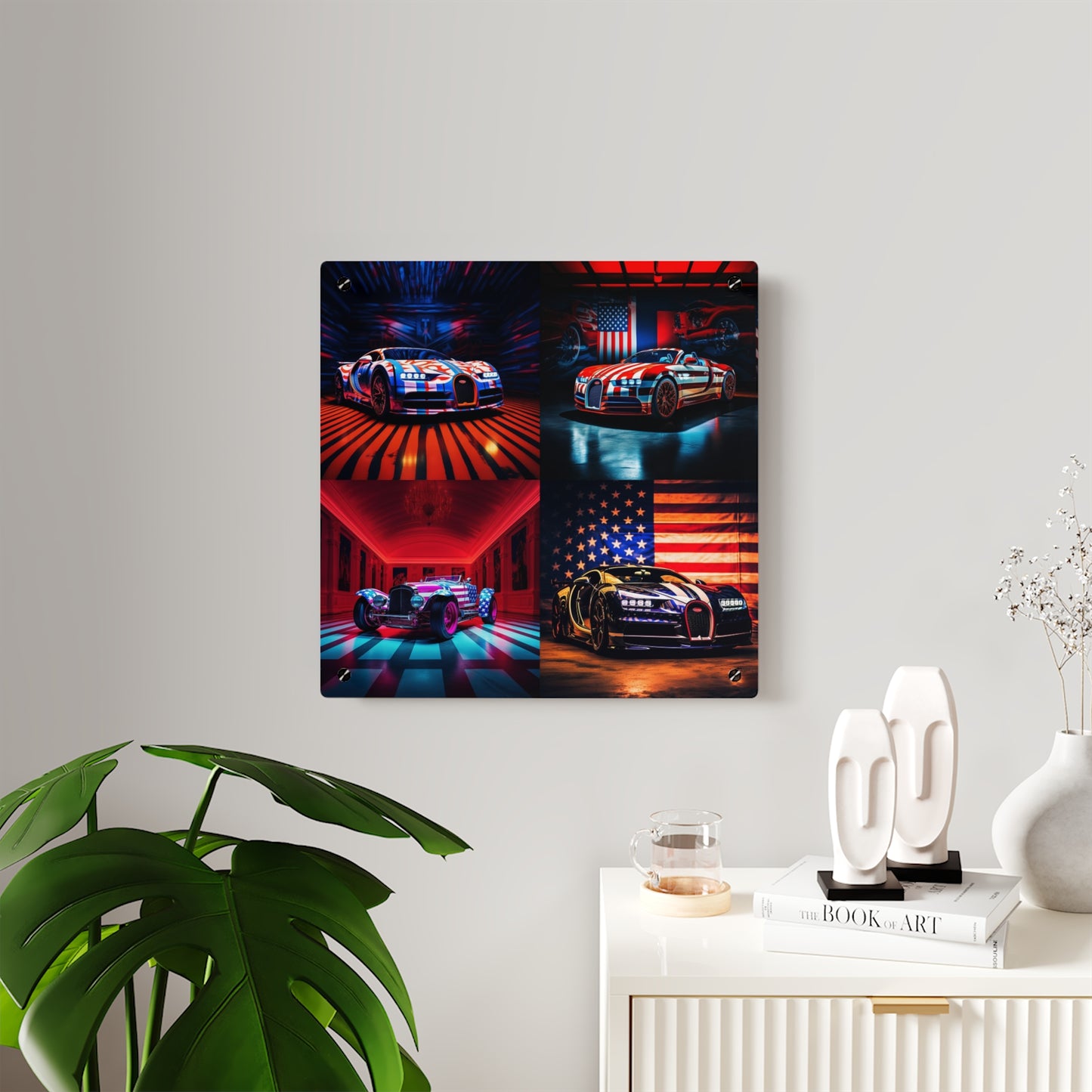 Acrylic Wall Art Panels Macro Bugatti American Flag 5