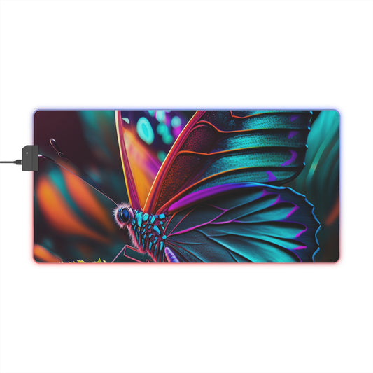 LED Gaming Mouse Pad Neon Butterfly Macro 1