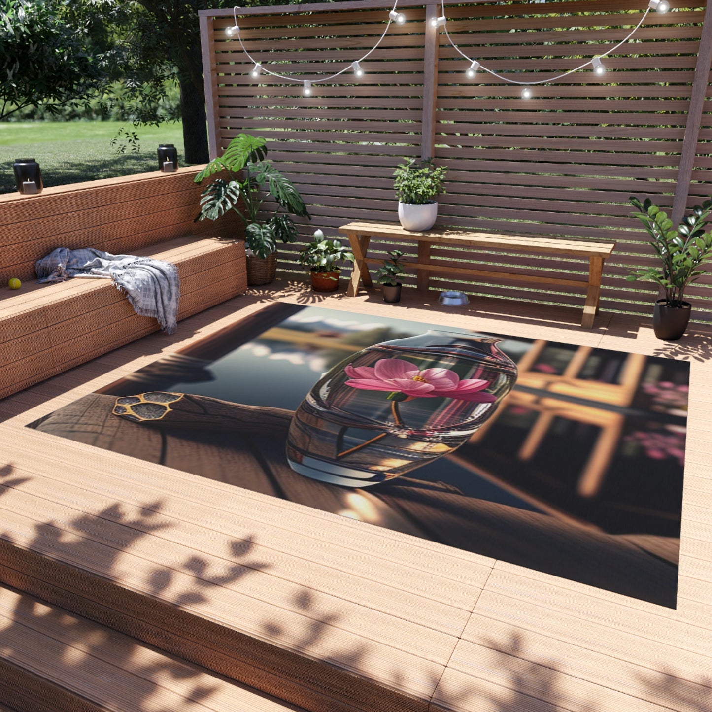 Outdoor Rug  Pink Magnolia 2