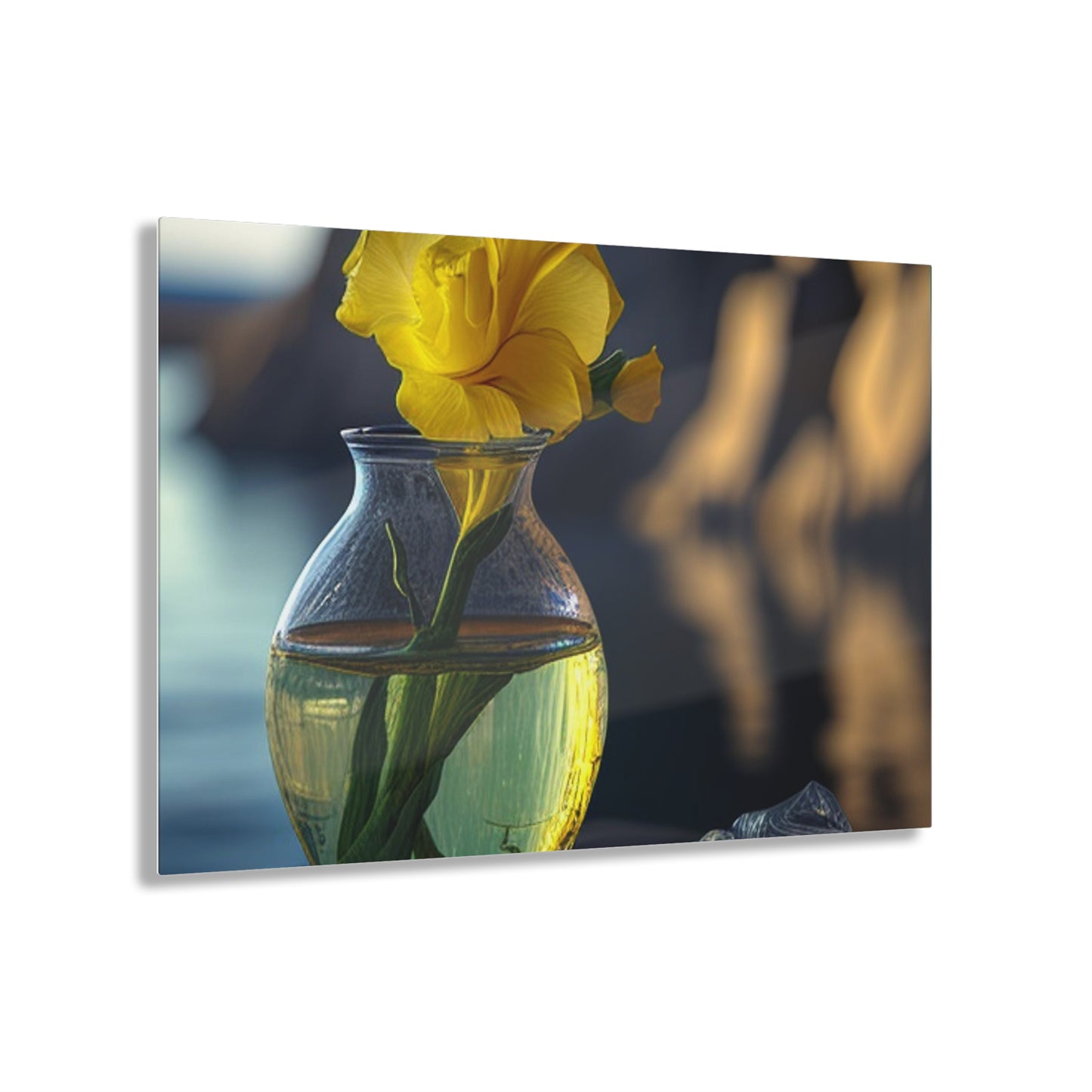 Acrylic Prints Yellow Gladiolus glass 3