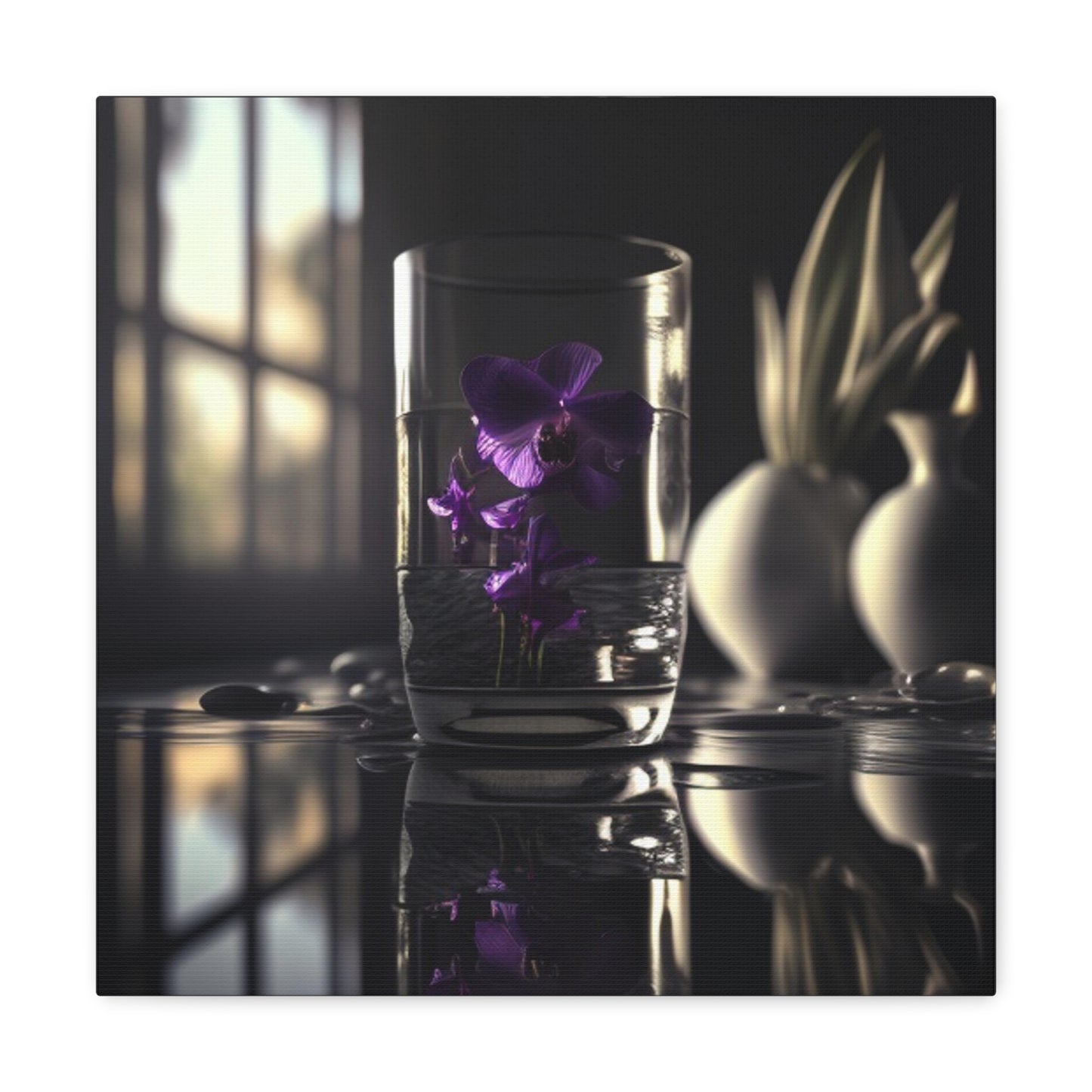 Canvas Gallery Wraps Purple Orchid Glass vase 4