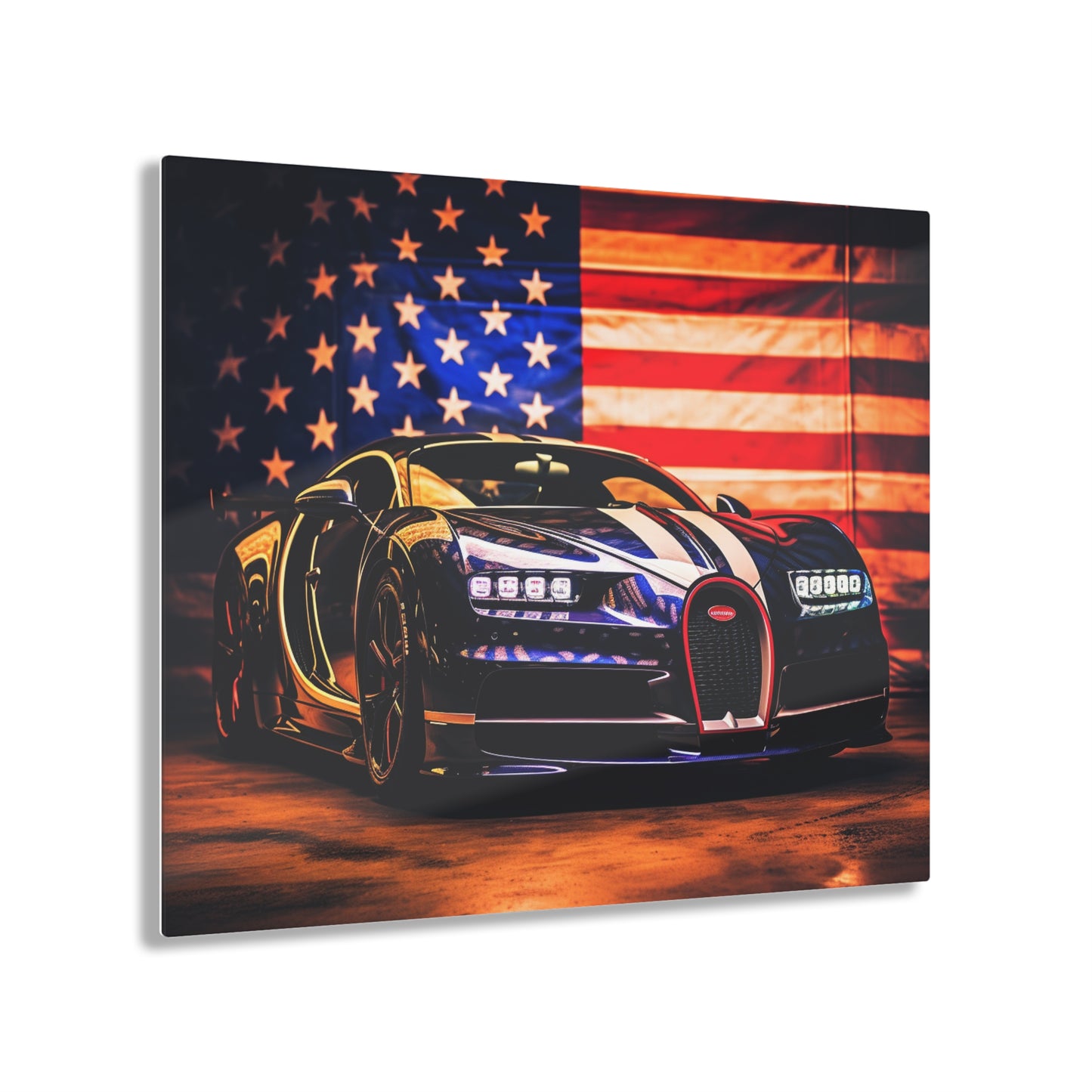 Acrylic Prints Macro Bugatti American Flag 4