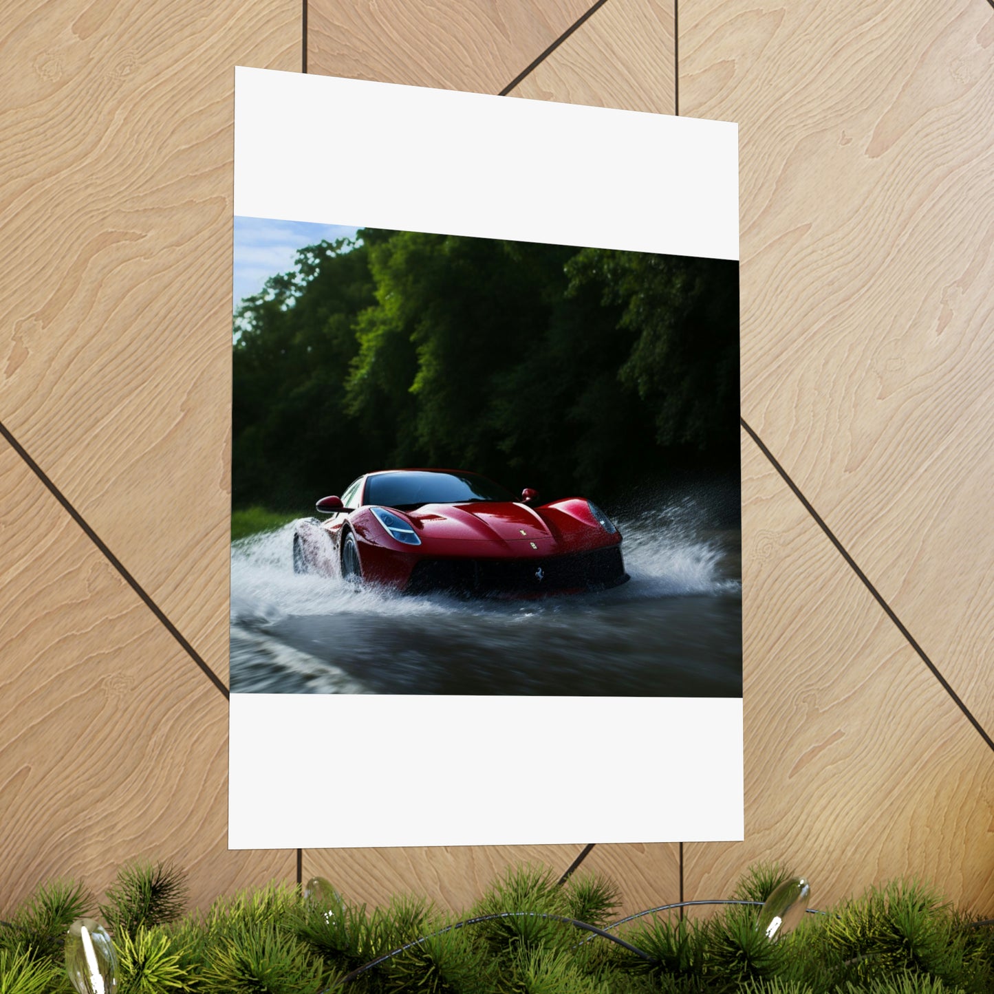 Premium Matte Vertical Posters Water Ferrari Splash 1