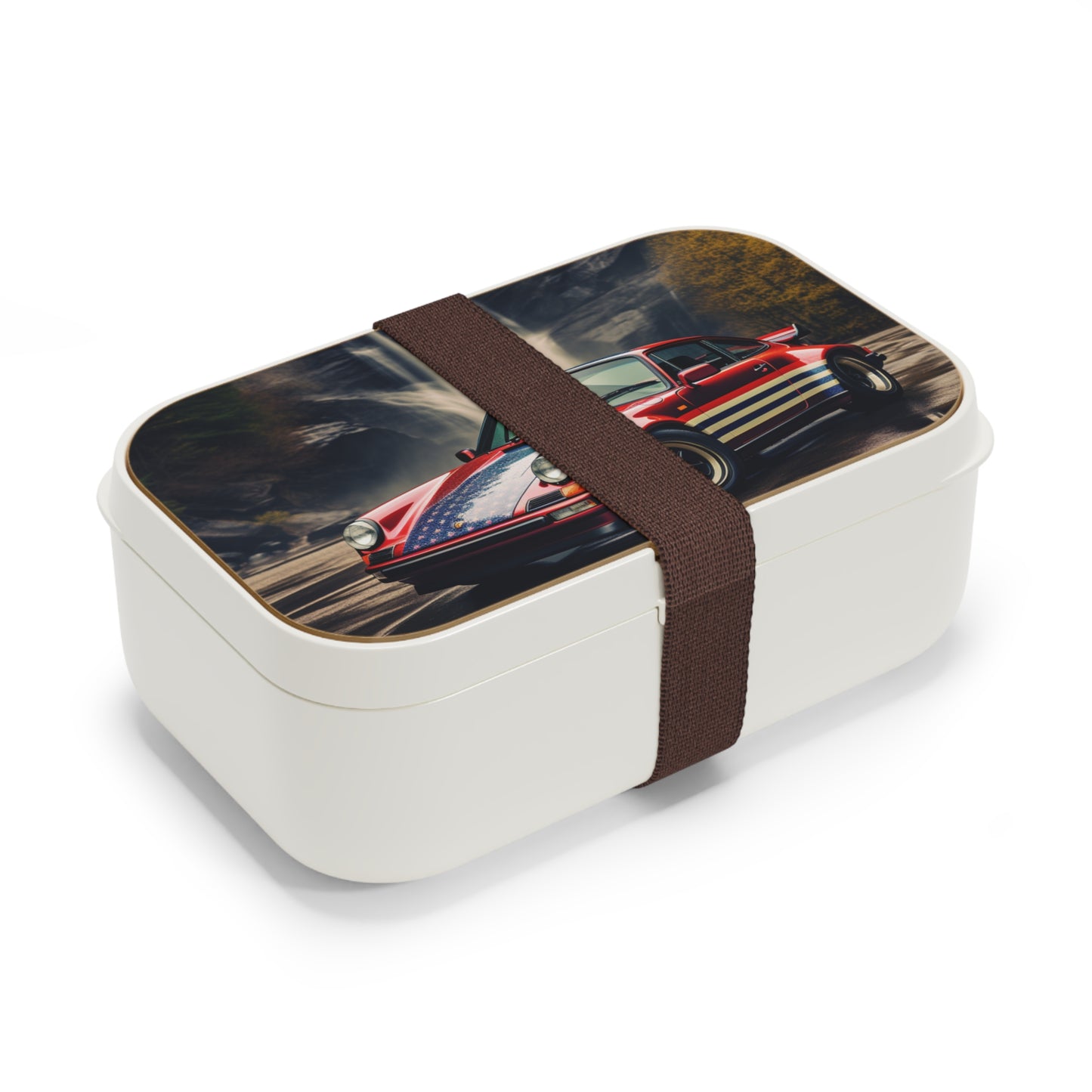 Bento Lunch Box American Flag Porsche Abstract 1